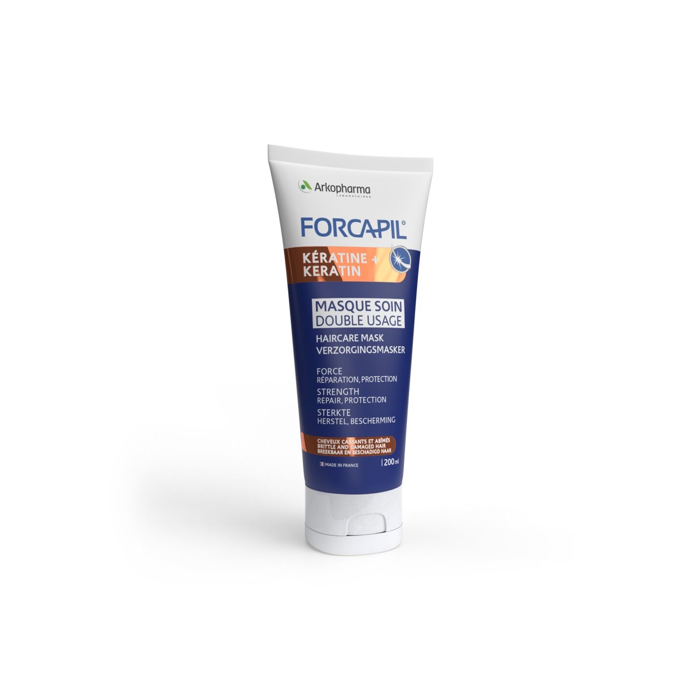 Arkopharma Forcapil Kératine+ Masque soin double usage - 200ml