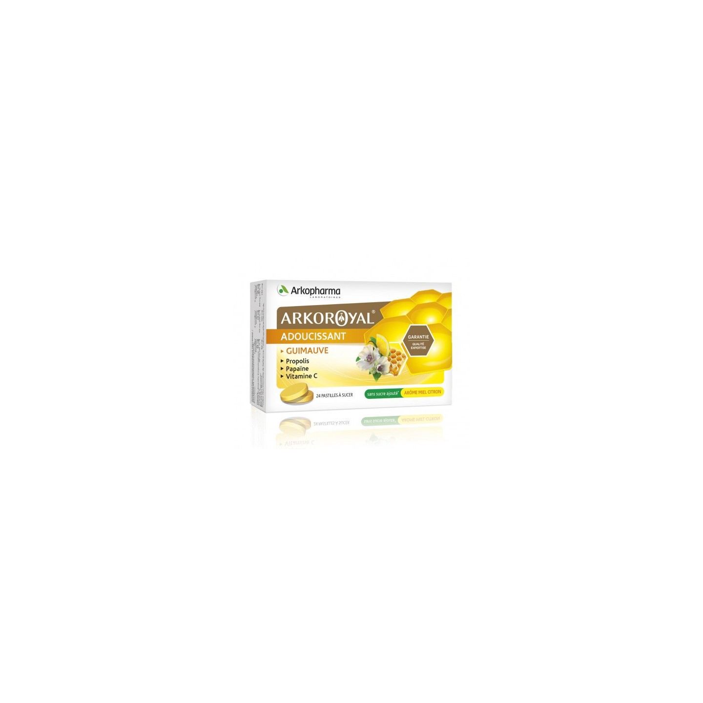 Arkoroyal adoucissant 24 pastilles arôme miel citron