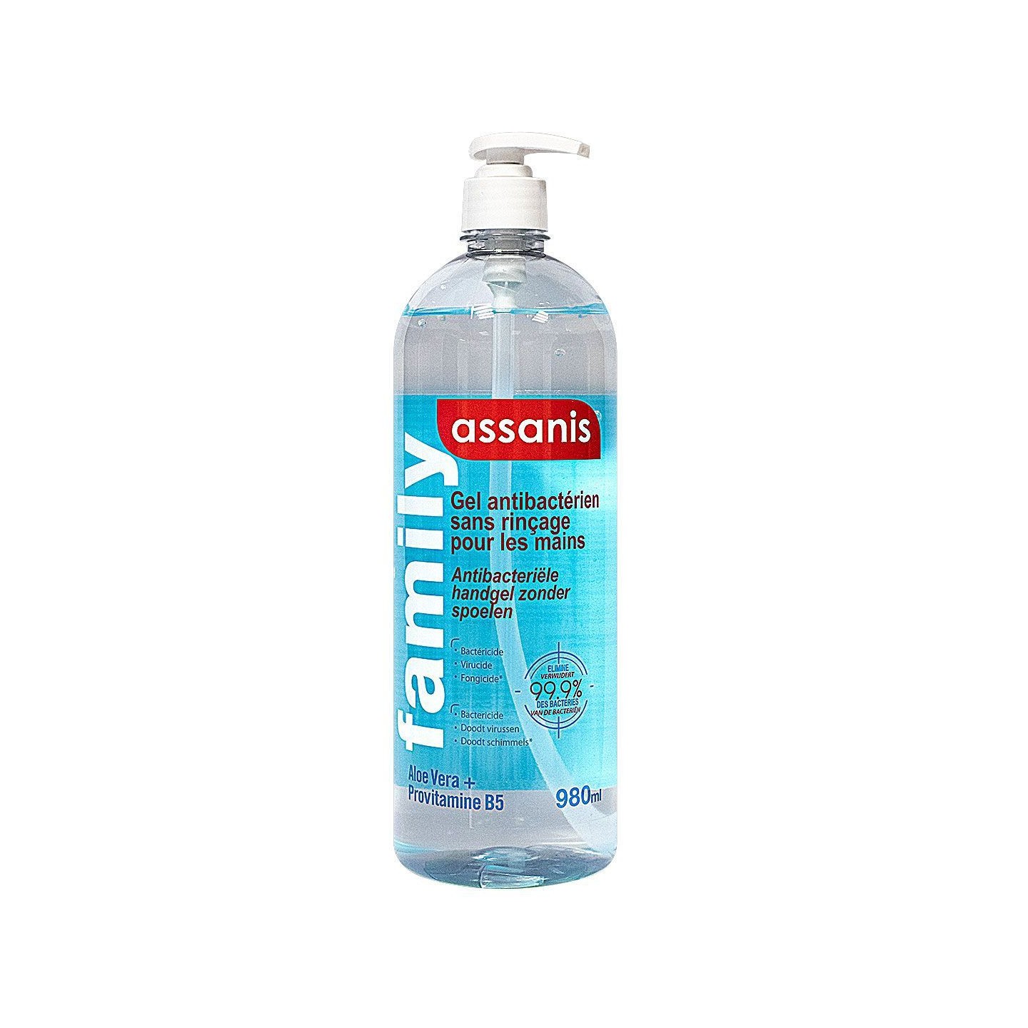 Assanis gel antibactérien mains 980ml