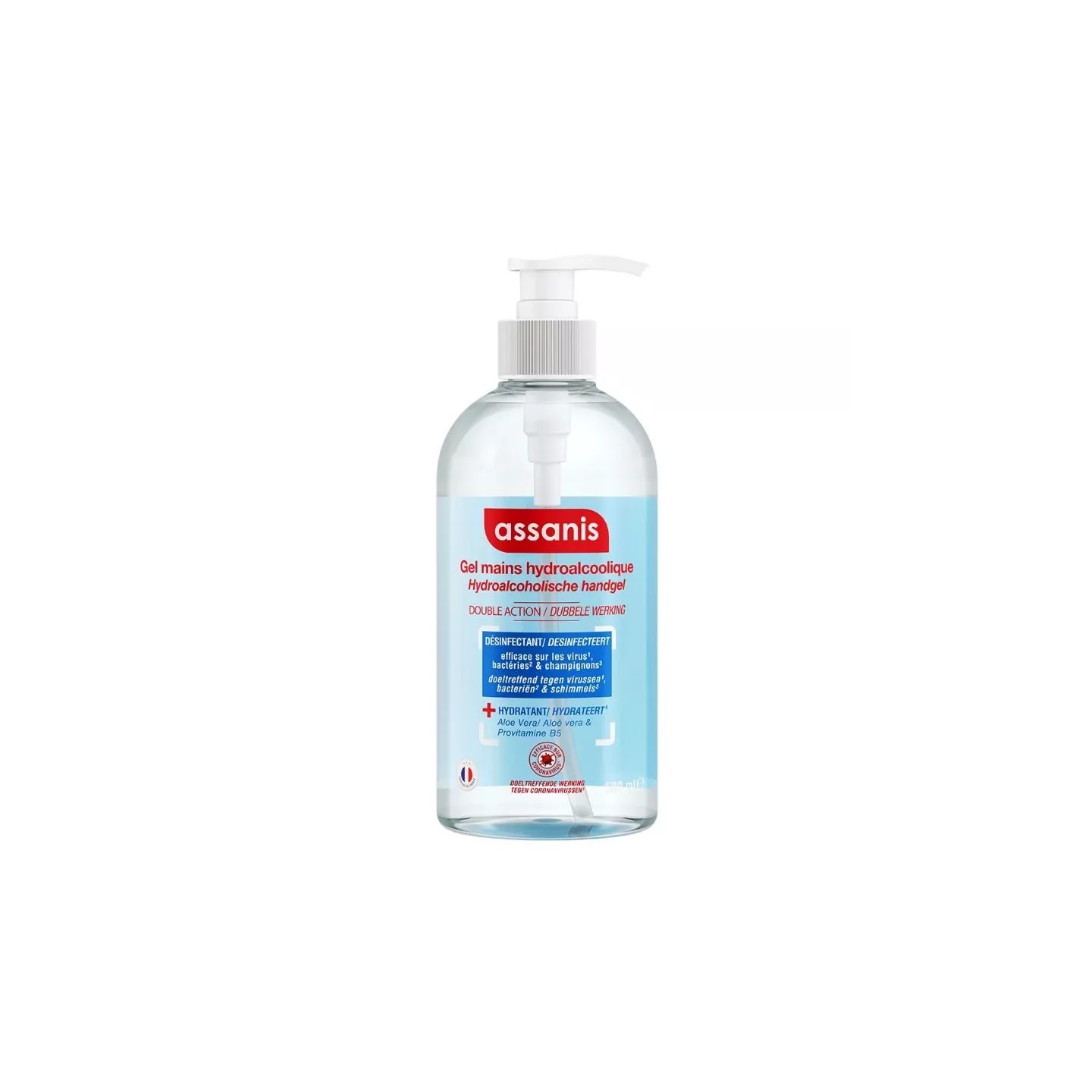 Assanis Gel hydroalcoolique mains sans rinçage - 500ml