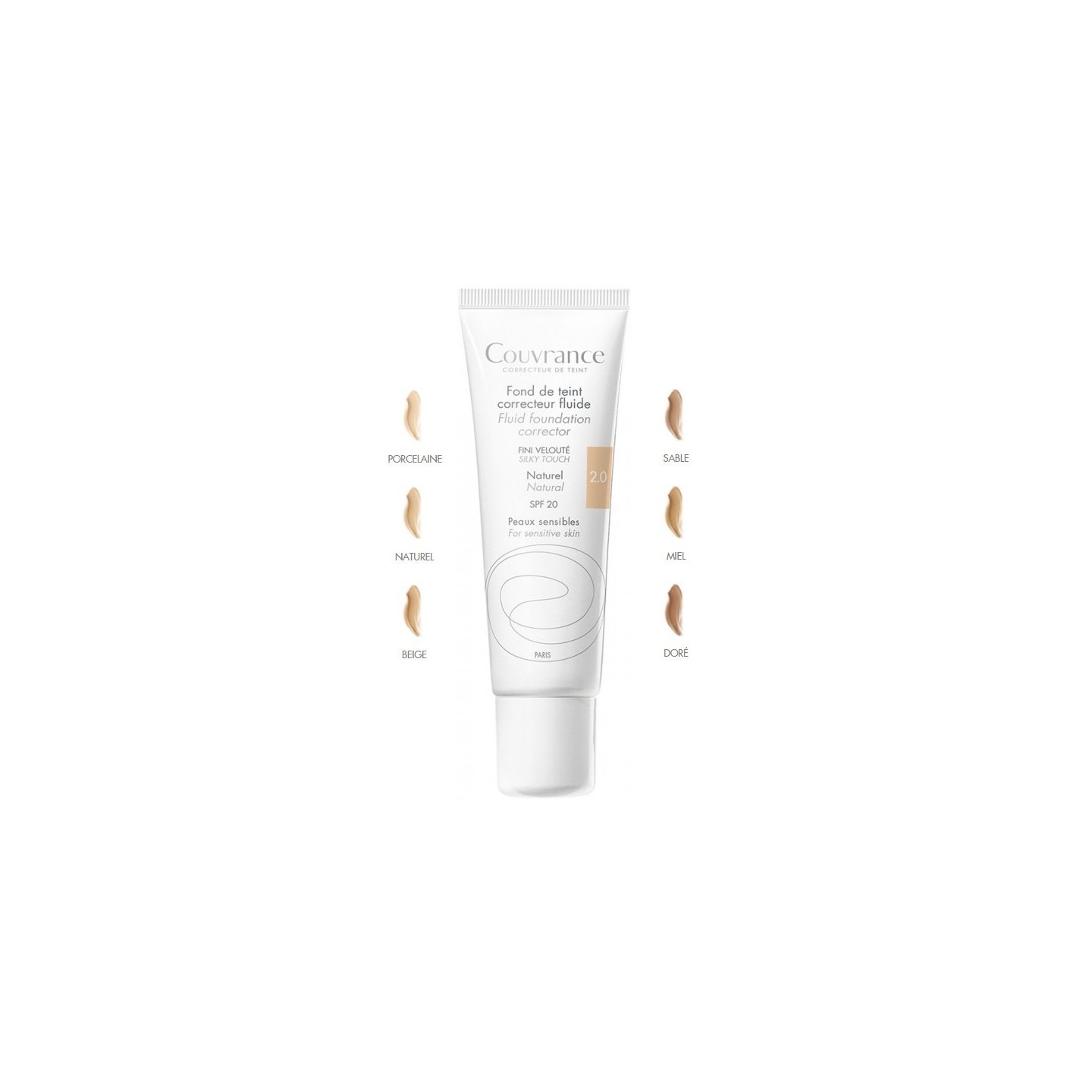 Avène Couvrance Fond de teint correcteur fluide SPF20 1.0 Porcelaine - 30ml