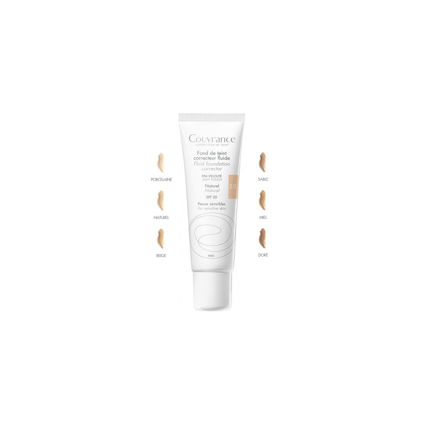 Avène Couvrance Fond de teint correcteur fluide SPF20 3.0 Sable - 30ml