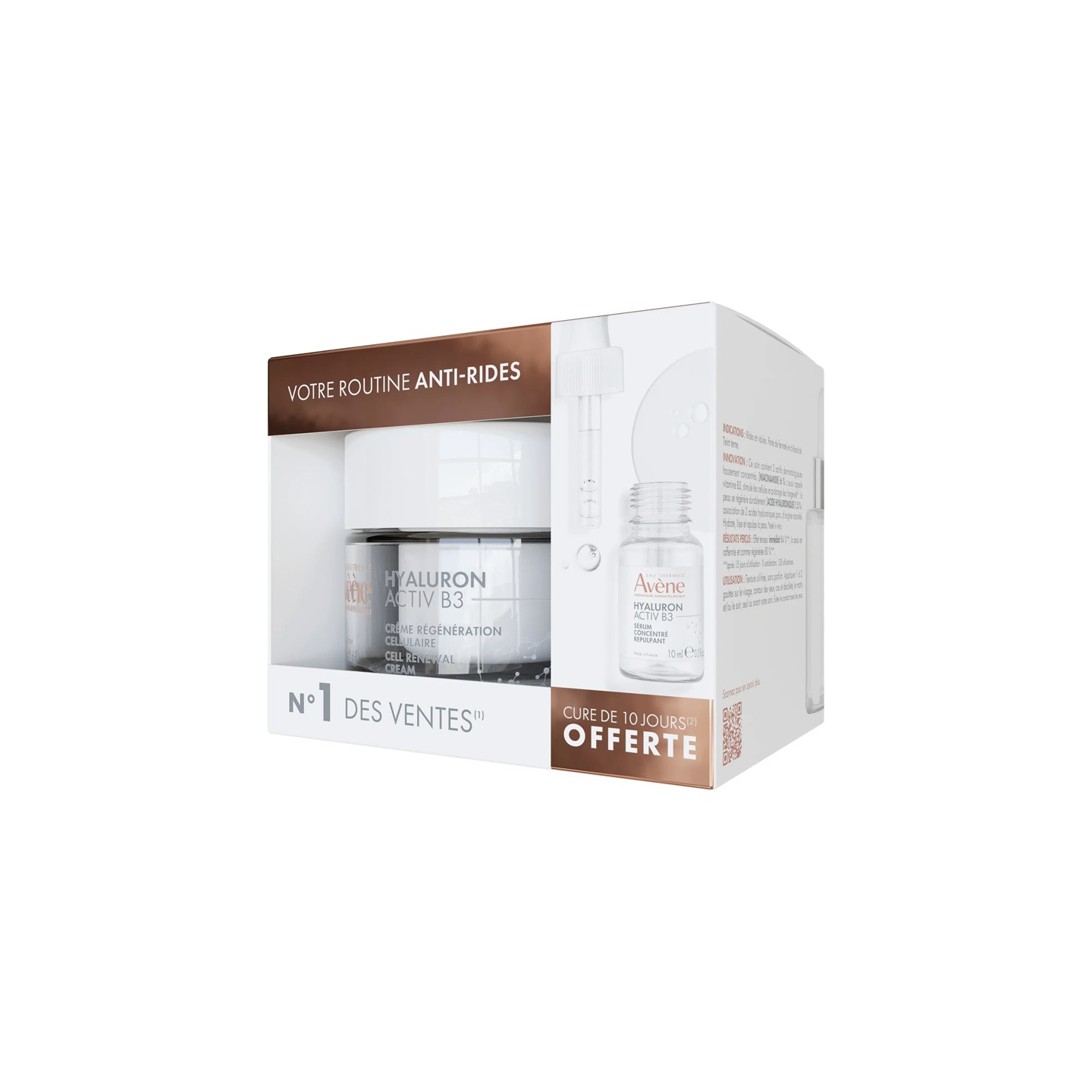 Avène Hyaluron Activ B3 Crème régénération cellulaire 50ml + Sérum concentré repulpant 10ml Offert