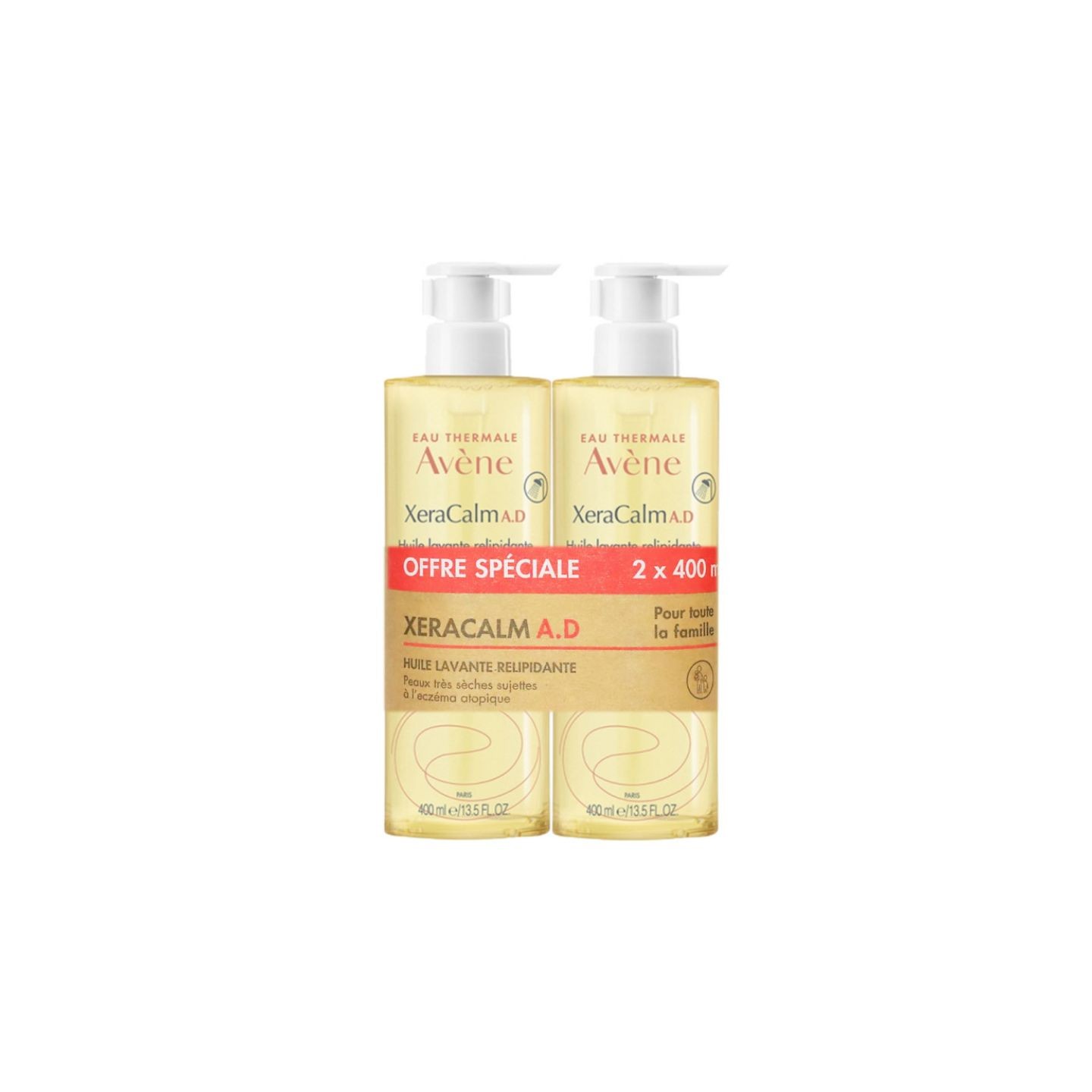 Avène XeraCalm AD Huile lavante relipidante - 2 x 400ml