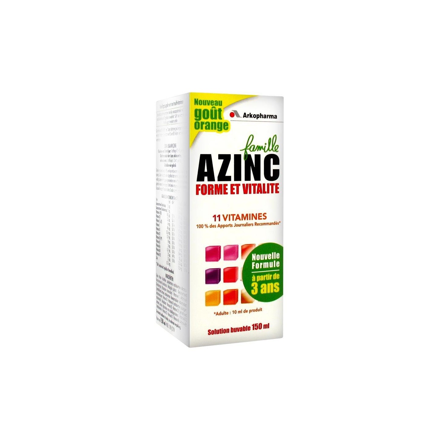 Azinc Forme vitalité solution buvable 150ml orange