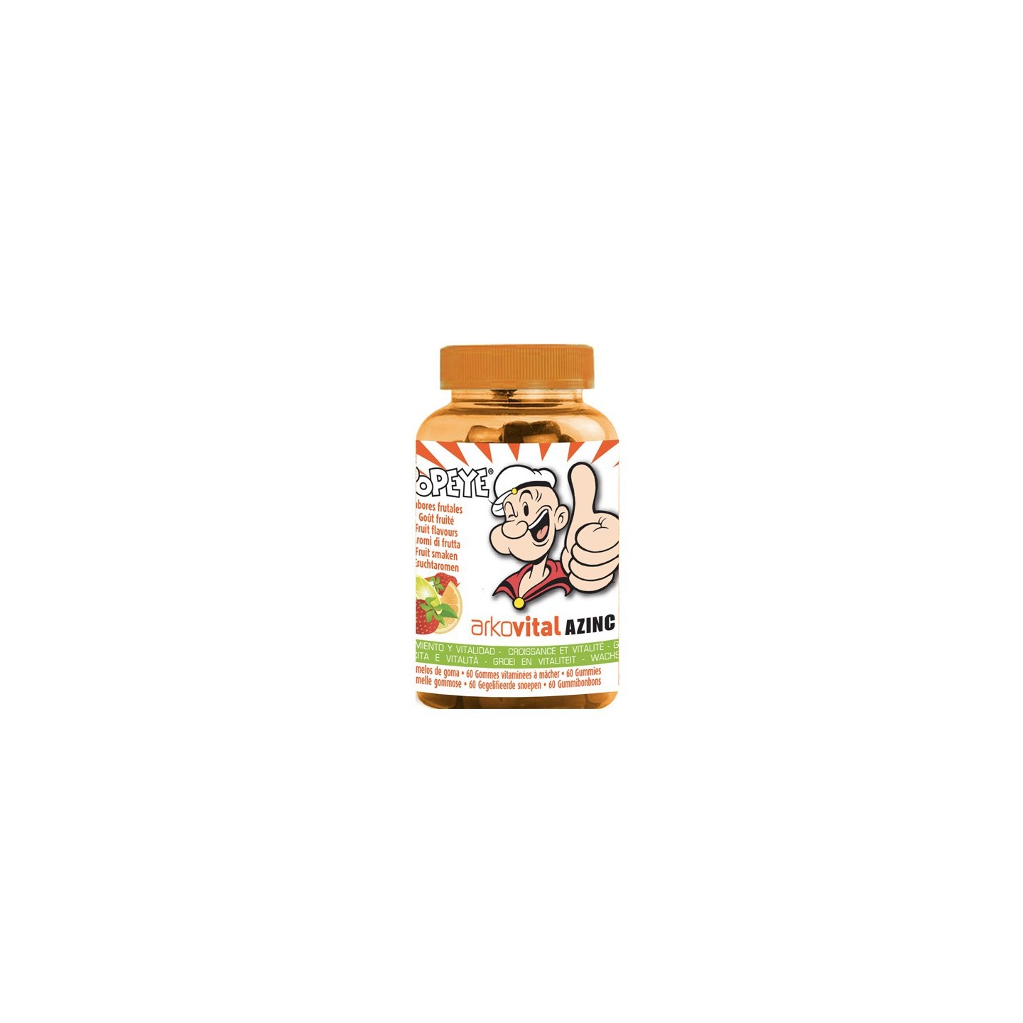 Azinc Popeye enfant 60 Gommes