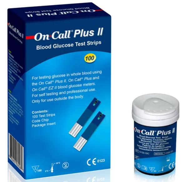 BANDELETTES DE GLYCEMIE ON CALL PLUS II - BOITE DE 100