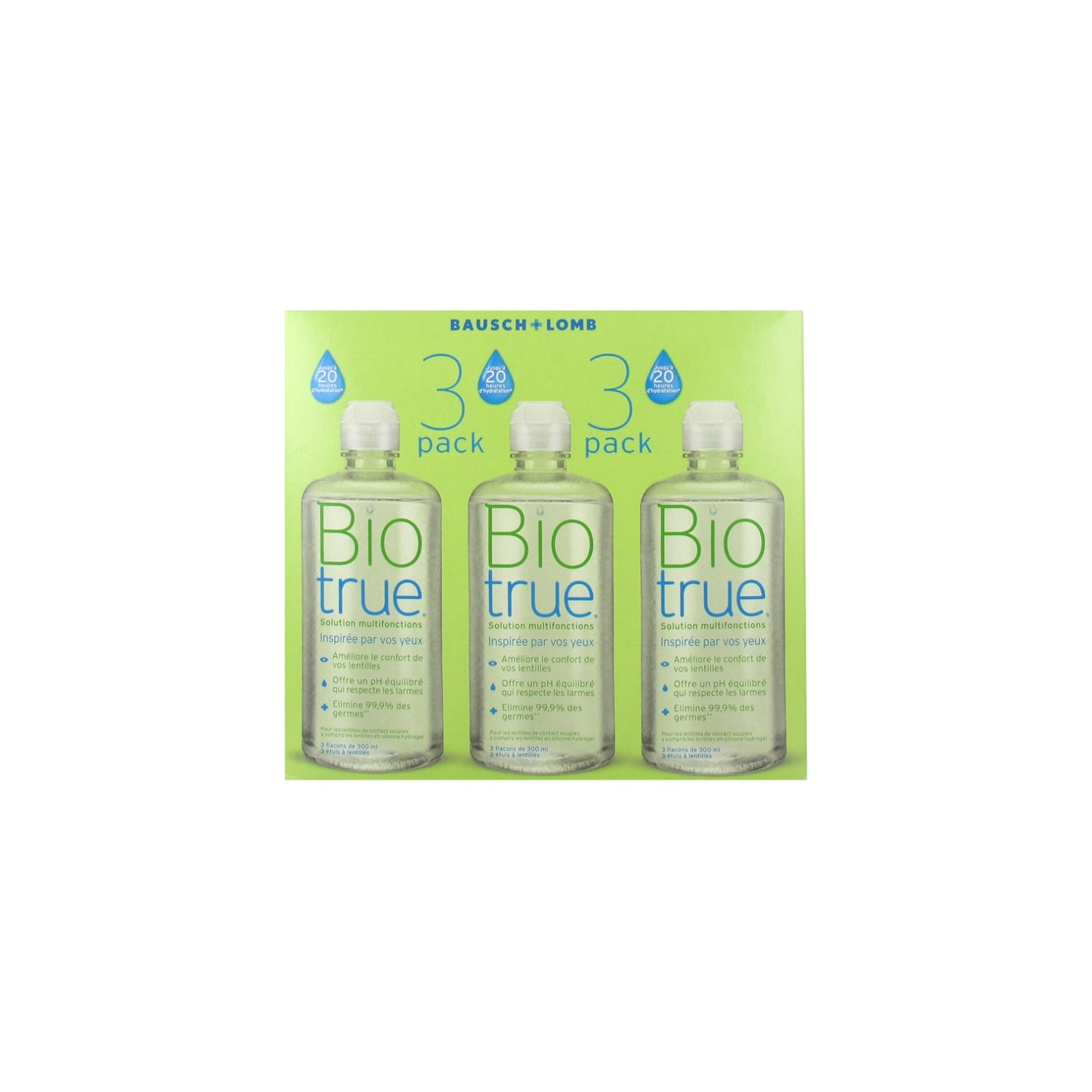 Bausch + Lomb Solution multifonctions lentilles - 3x300ml