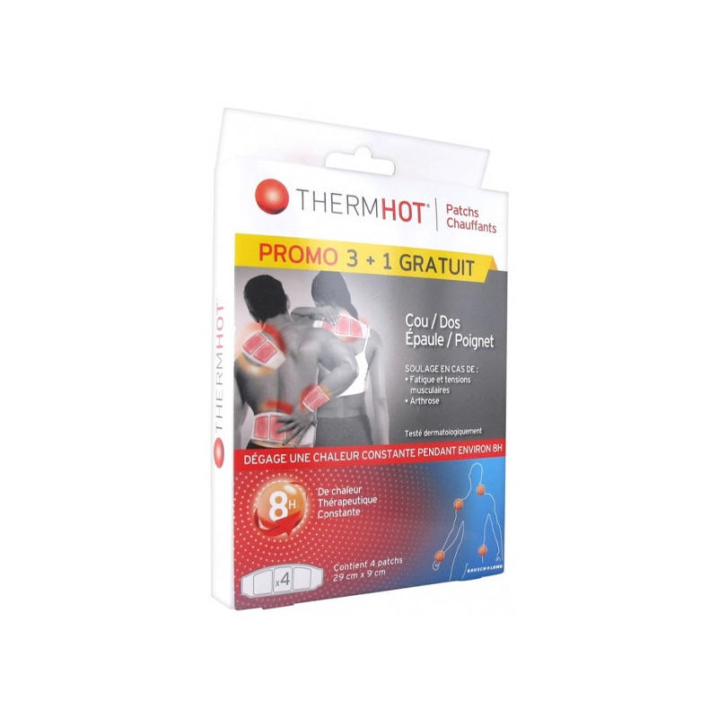 Bausch & Lomb Therm Hot 3 Patchs Chauffants + 1 Gratuit Cou / Dos / Epaule / Poignet