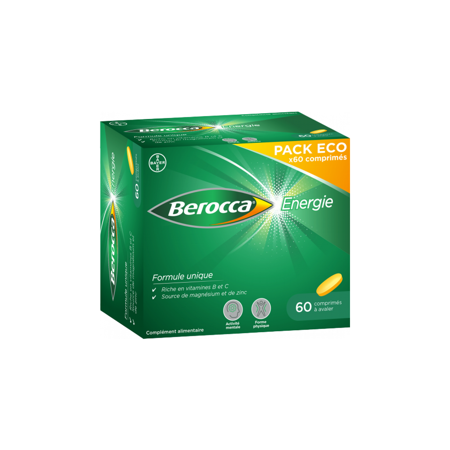 Bayer Berocca Énergie - 60 comprimés à avaler