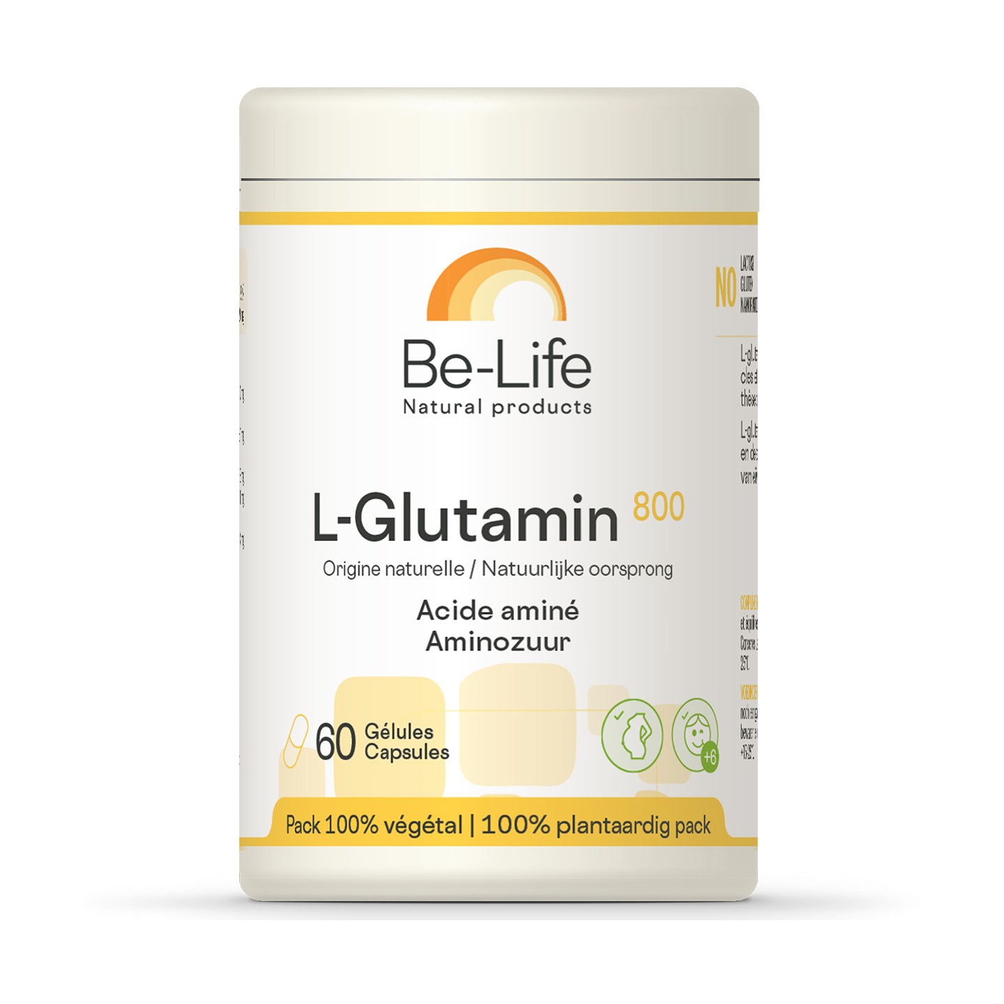 Be-Life L-Glutamin 800 - 60 gélules