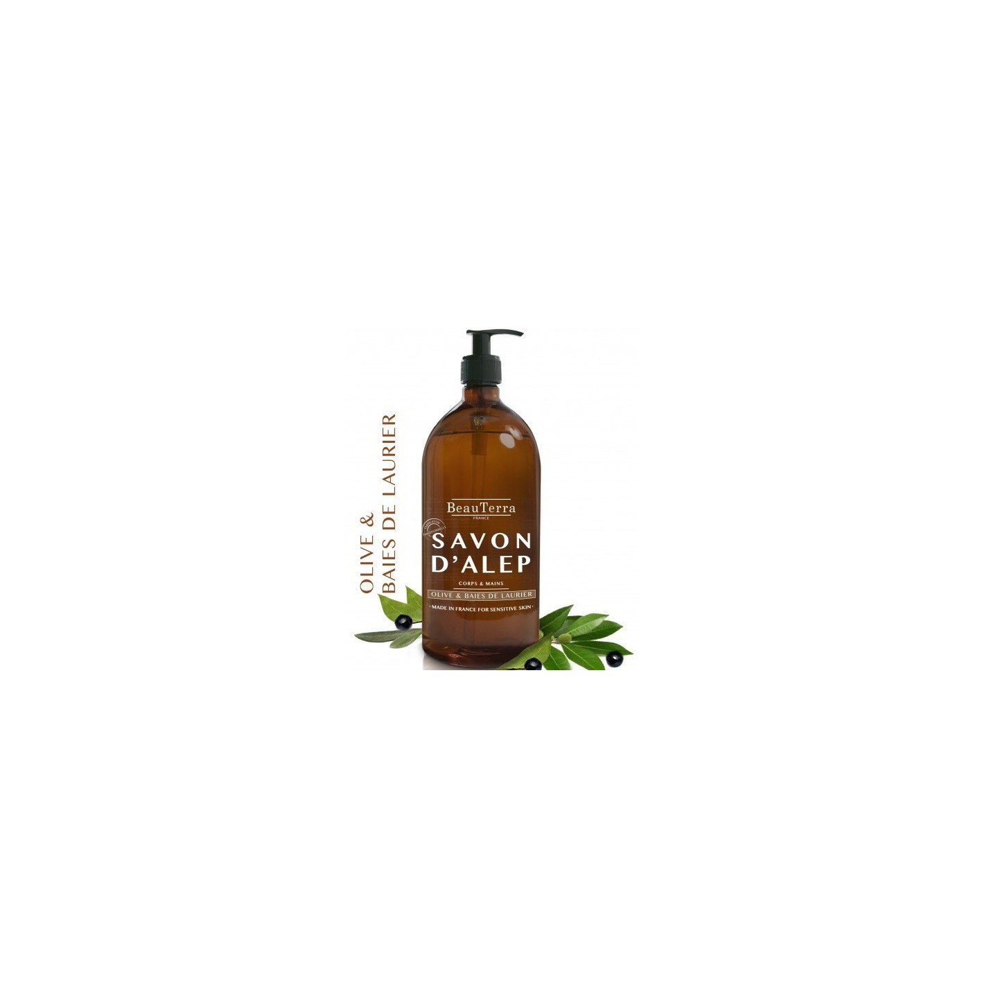 Beauterra savon d'alep baies de laurier 1L