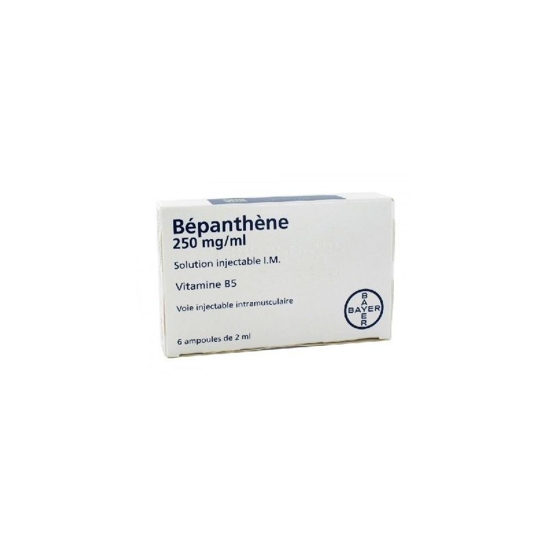 Pharmacie Bastille - Bépanthène 250 mg/ml 6 ampoules de 2ml
