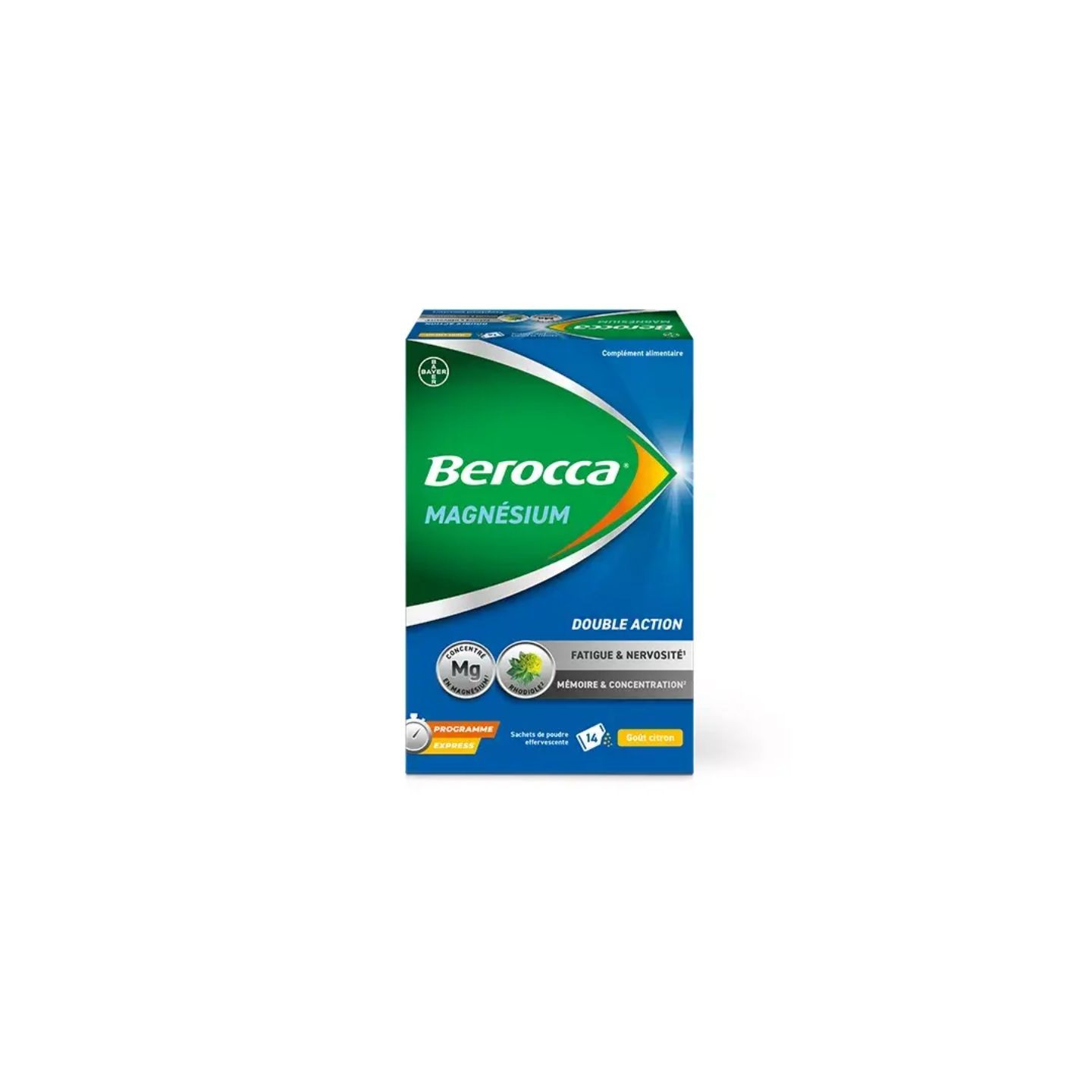 Berocca Magnésium fatigue/nervosité Programme Express - 14 sachets