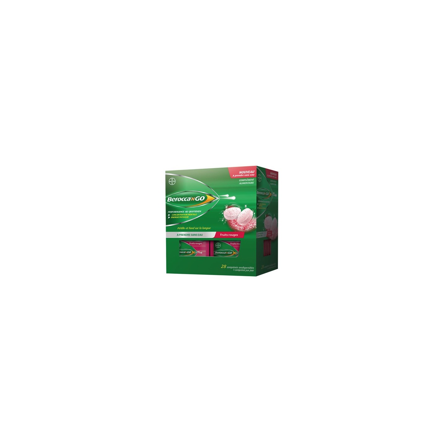 Berocca N Go Fruits rouge 28 comprimés