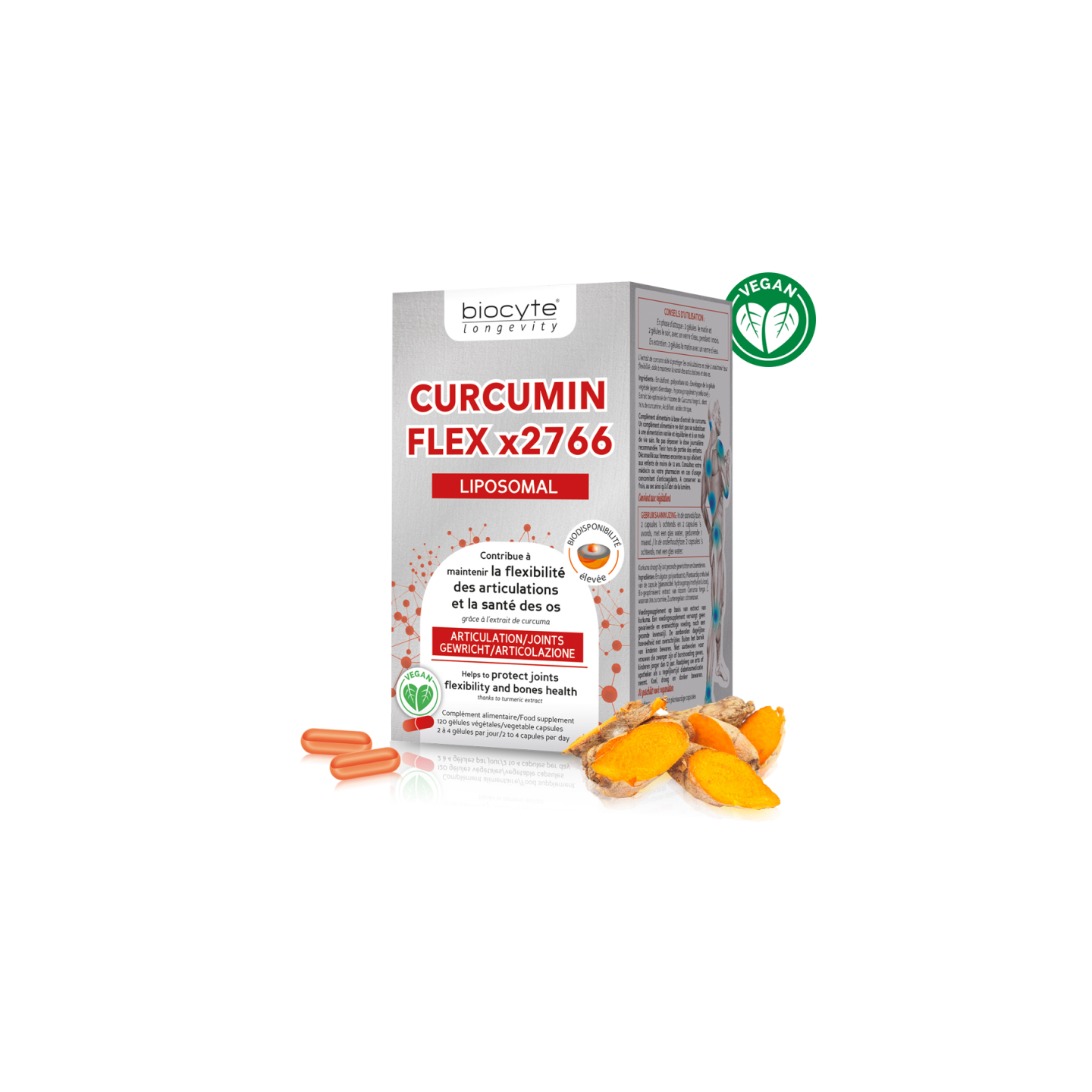 Biocyte Curcumin Flex x2766 - 120 gélules