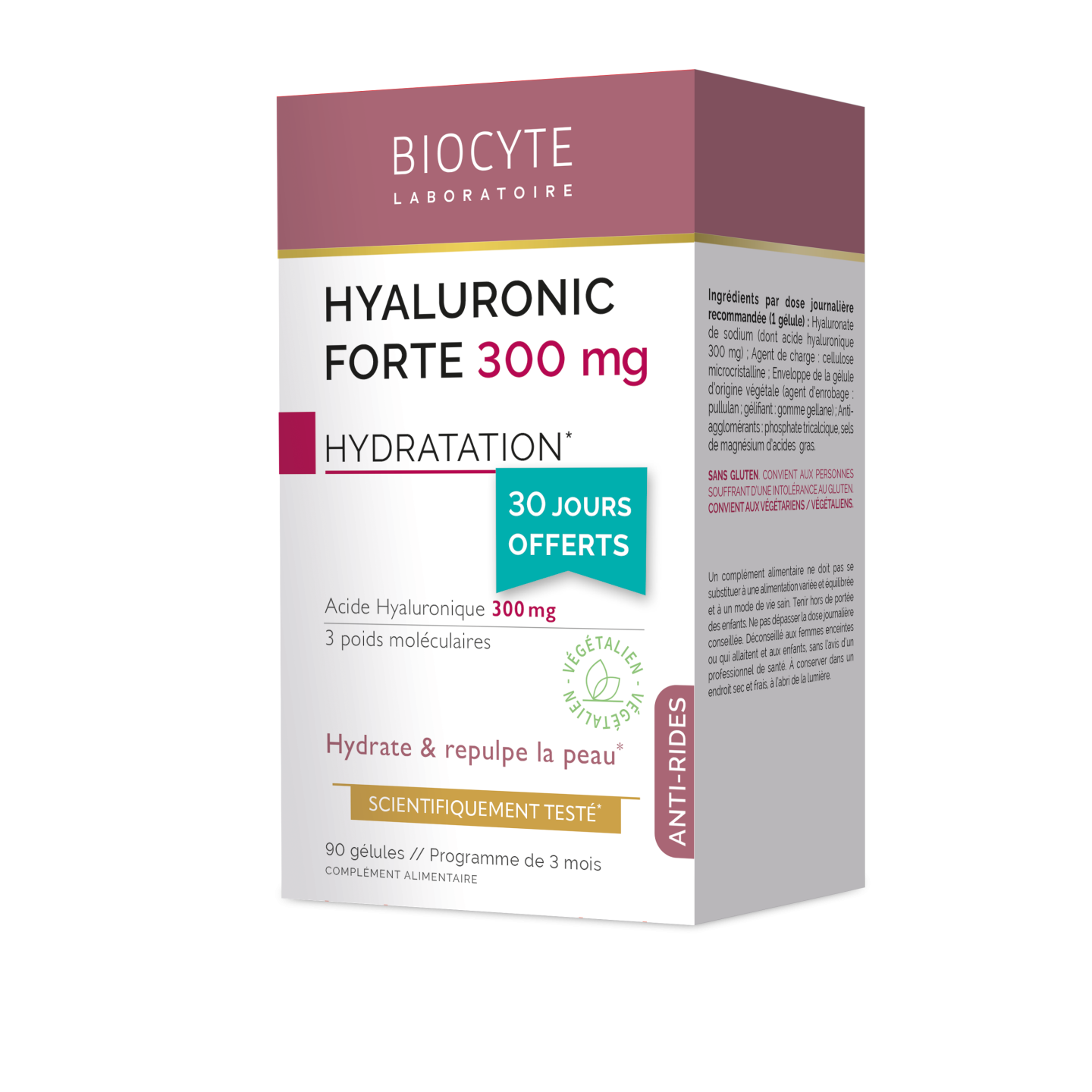 Biocyte Hyaluronic Forte 300mg - 90 gélules