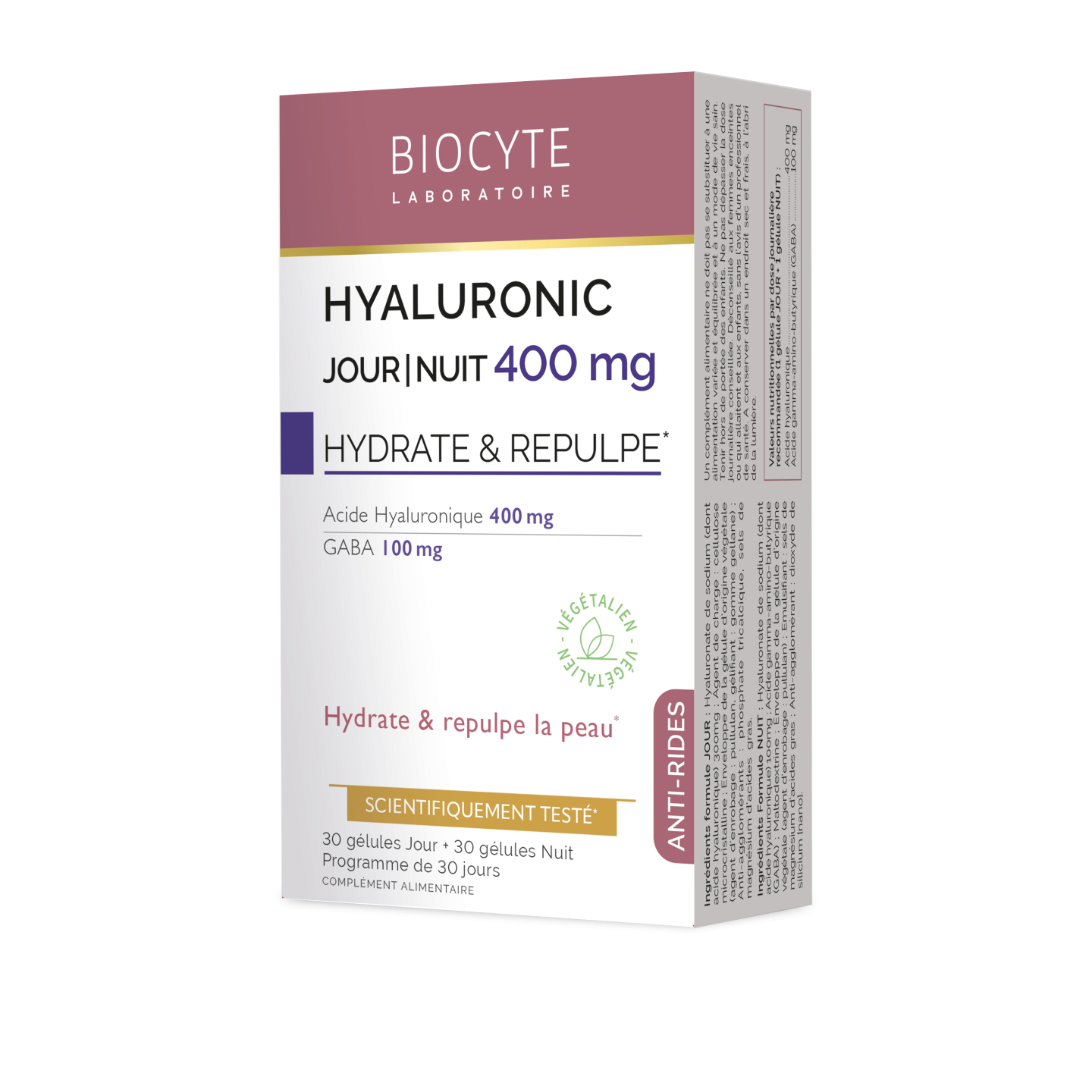 Biocyte Hyaluronic Jour/Nuit 400mg - 60 gélules