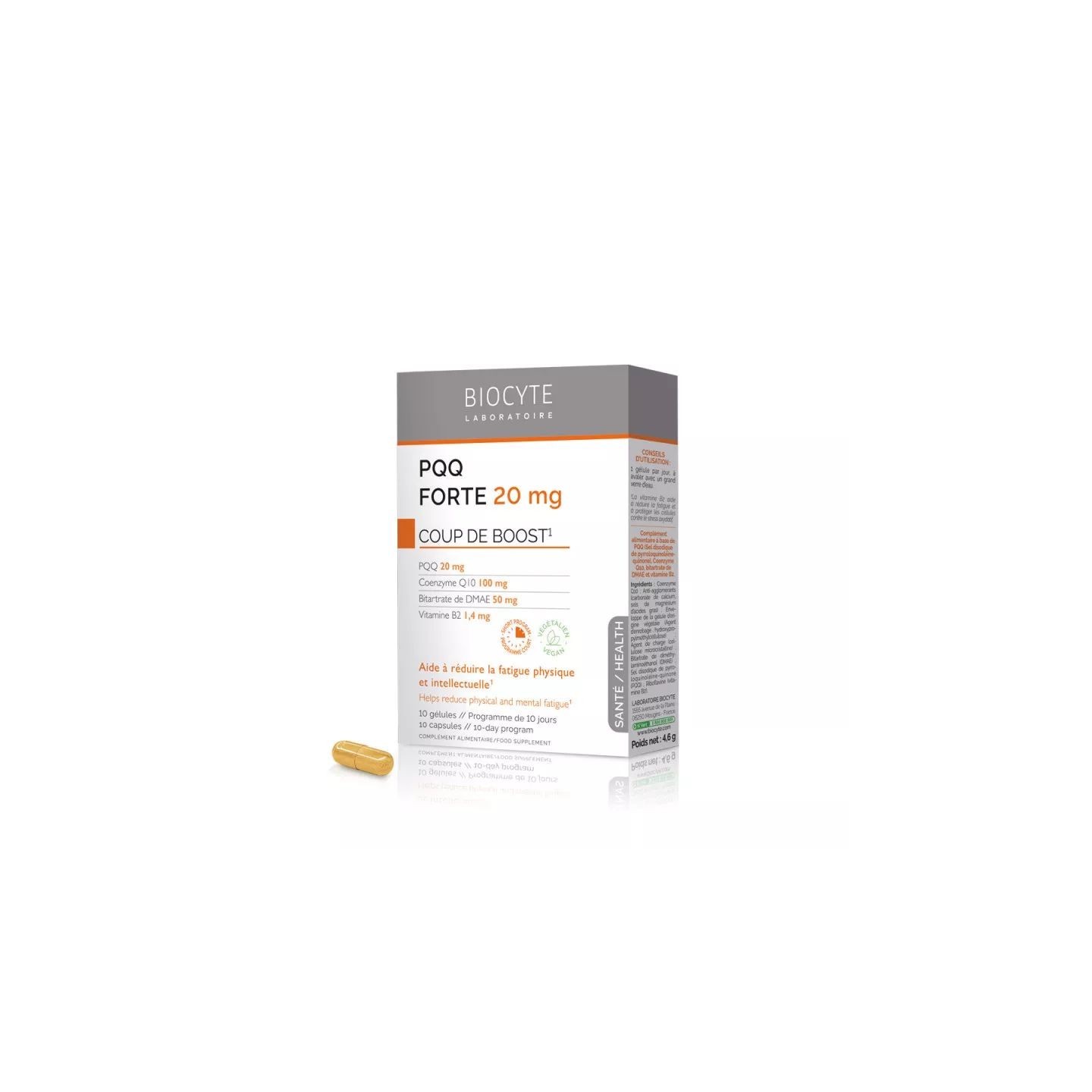 Biocyte PQQ Forte 20mg Coup de Boost - 10 gélules
