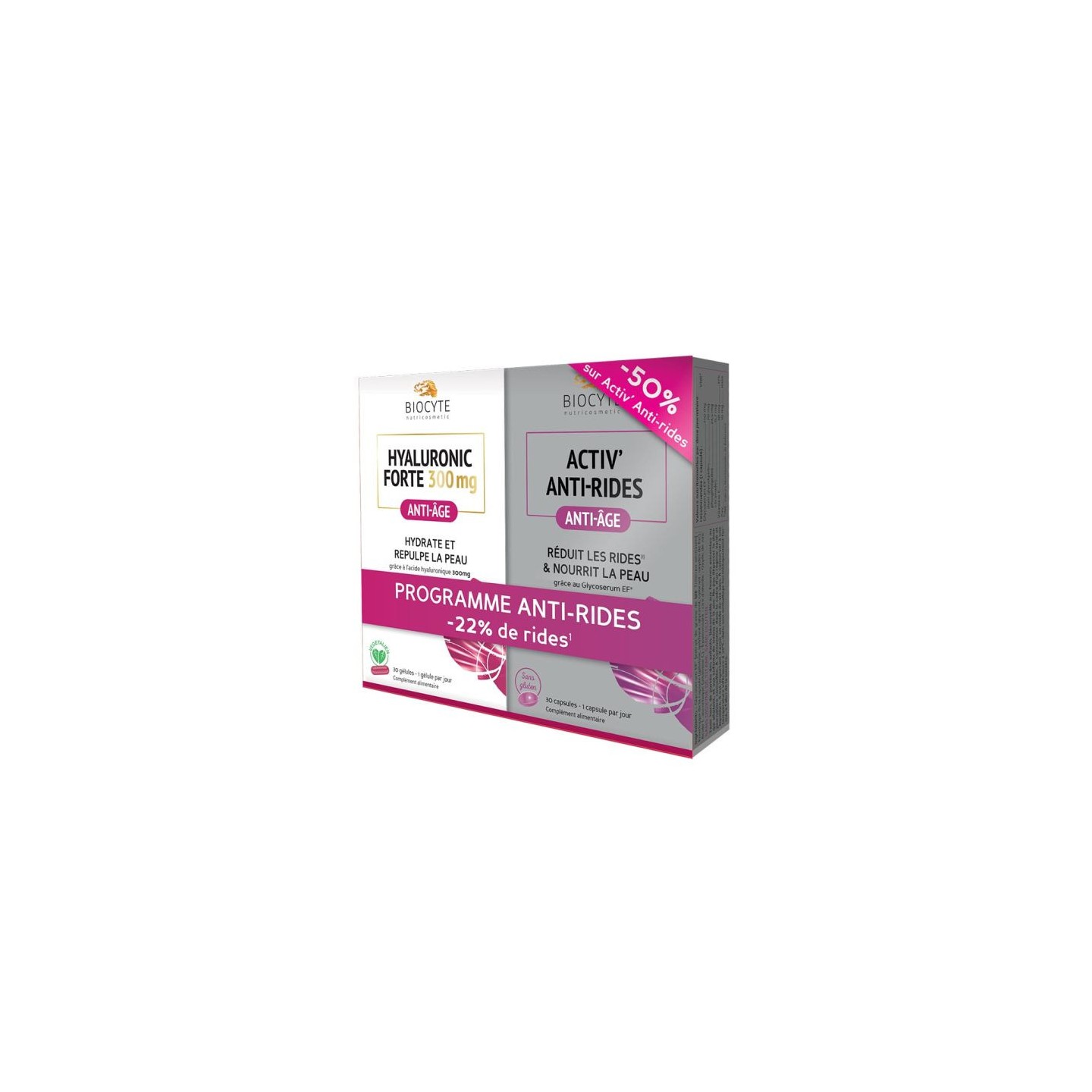 Biocyte Programme anti-rides 30 gélules + 30 capsules