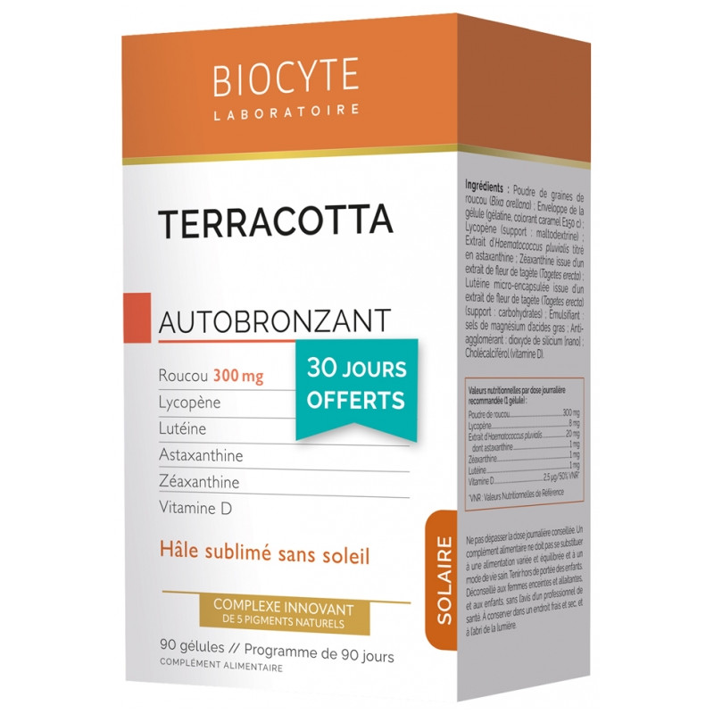 Biocyte Terracotta Cocktail Autobronzant 90 gélules