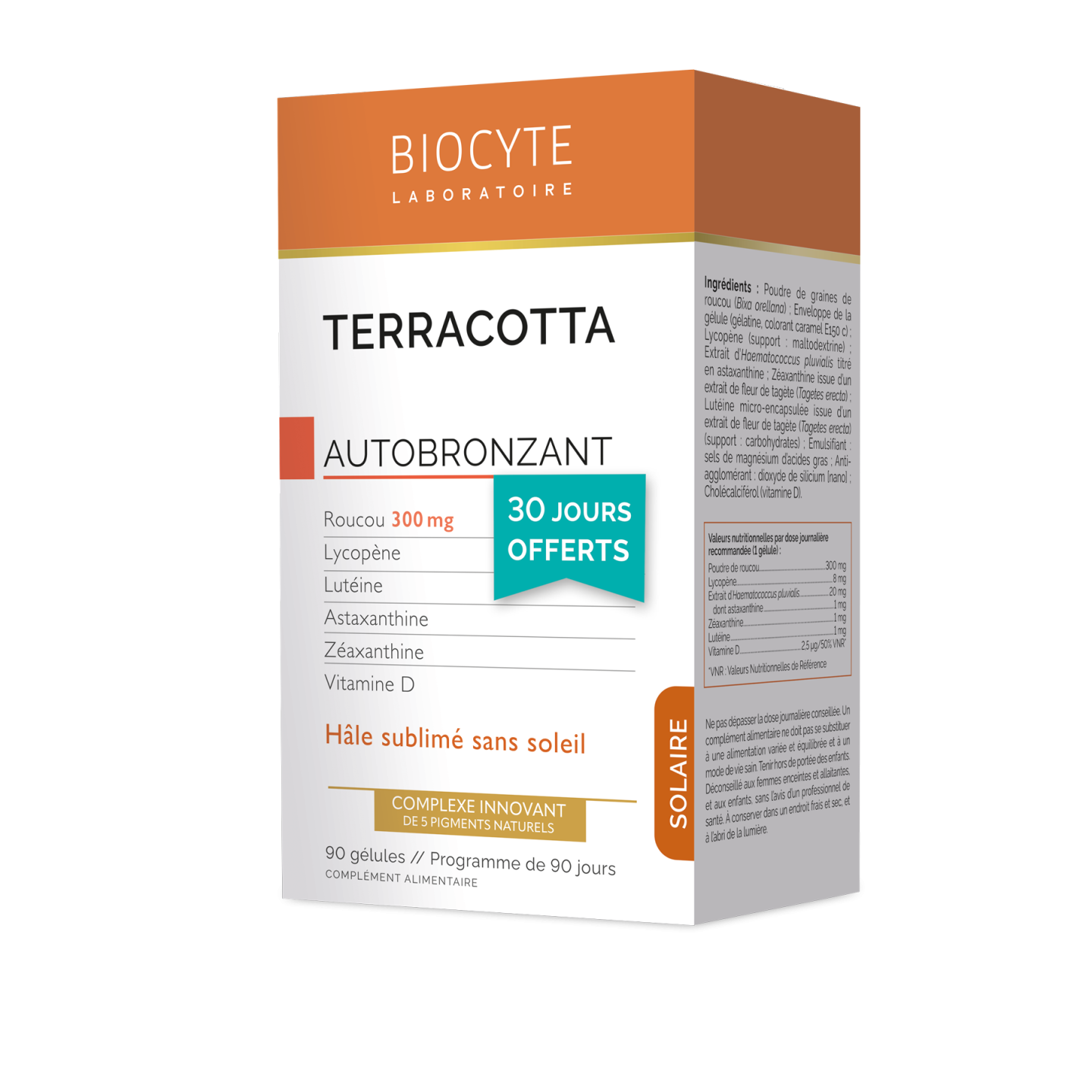 Biocyte Terracotta Cocktail autobronzant - Lot de 3 x 30 comprimés