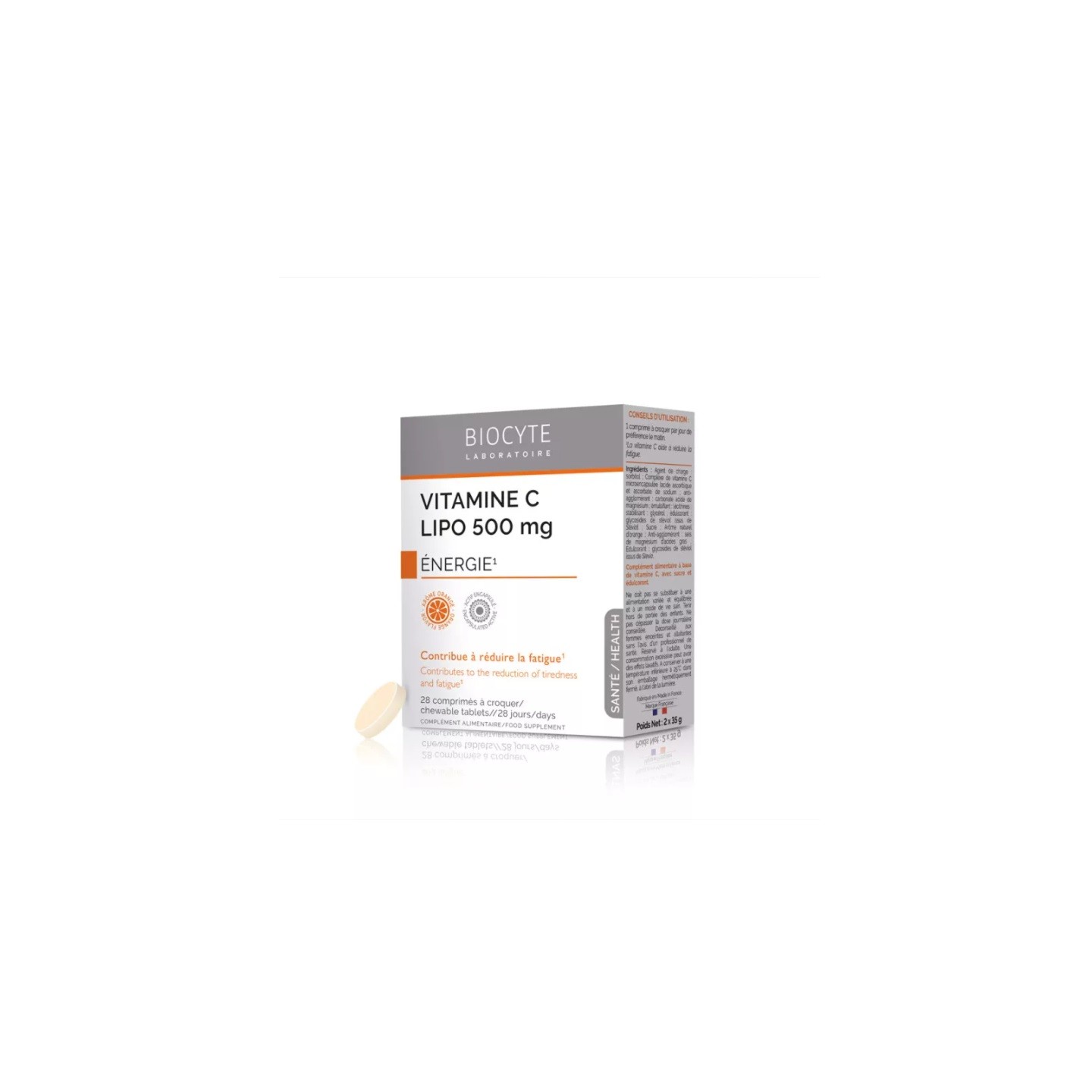 Biocyte Vitamine C Lipo 500 mg - 28 comprimés à croquer