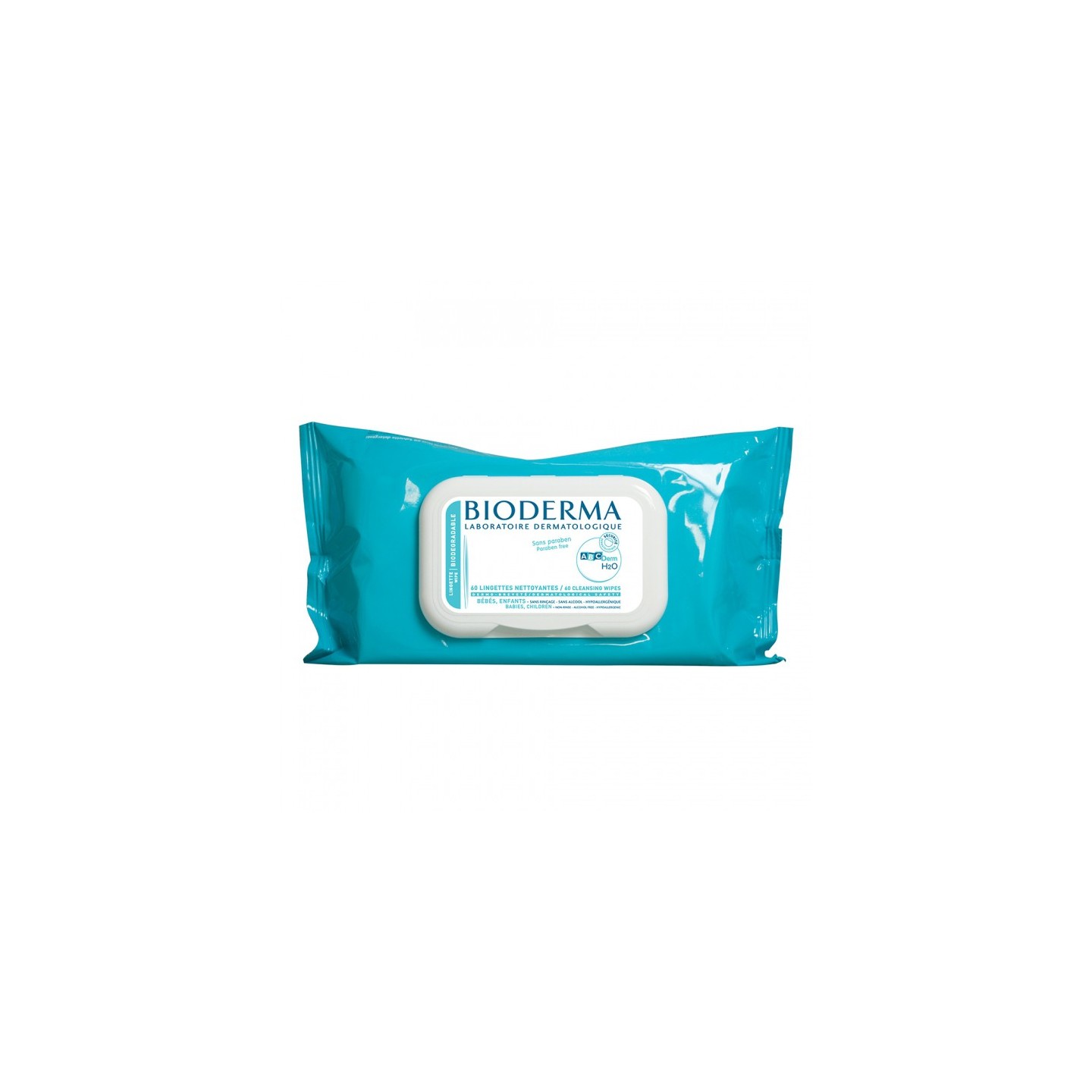 Bioderma ABCDerm H2O lingettes nettoyantes - 60 lingettes