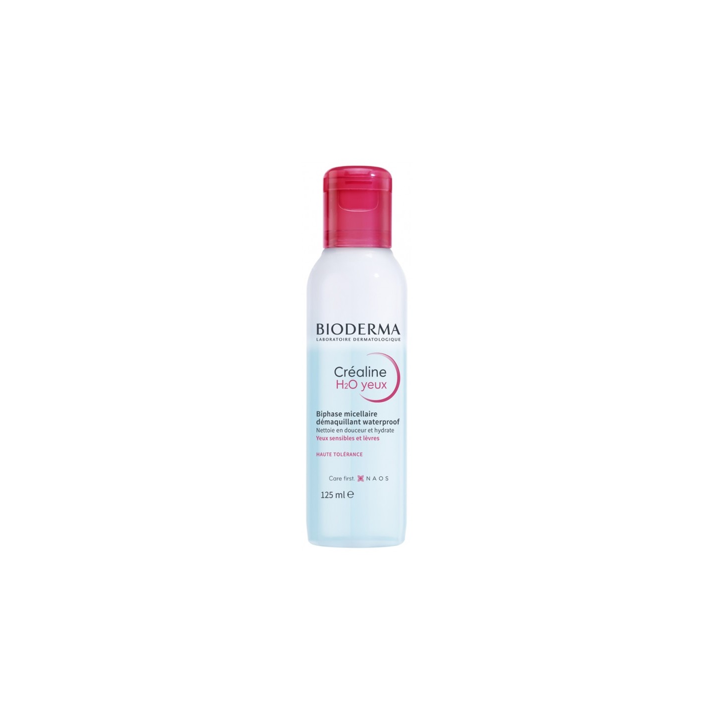Bioderma Crealine H2O Biphase micellaire démaquillante lèvres et yeux sensibles - 125ml