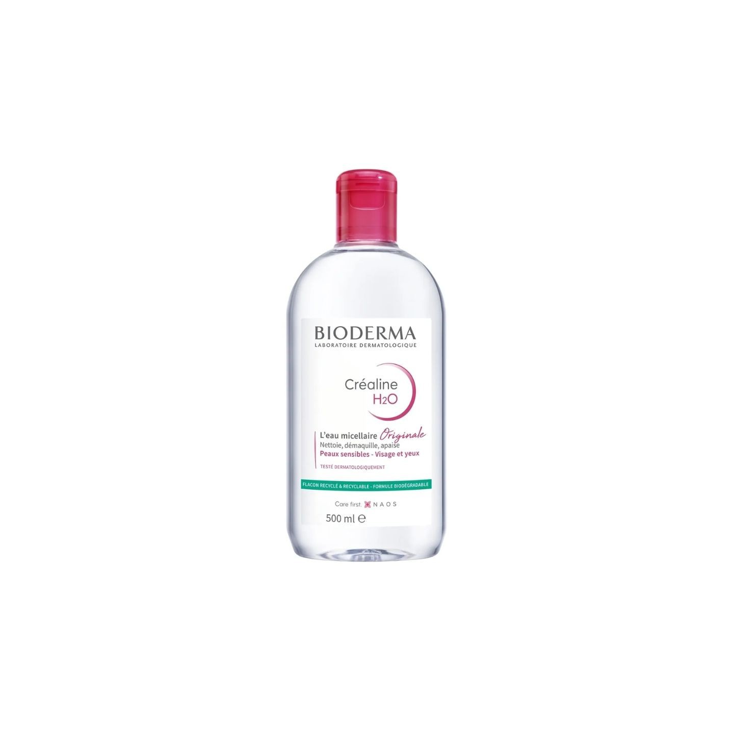 Bioderma Crealine H2O Eau micellaire démaquillante sans parfum - 500ml