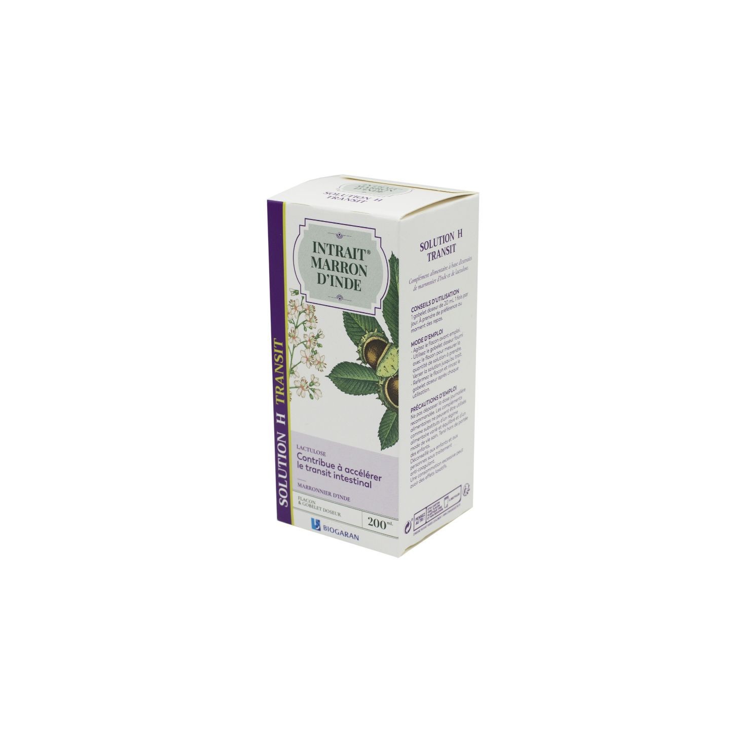 Biogaran Intrait de marron d'Inde Solution H Transit - 200ml