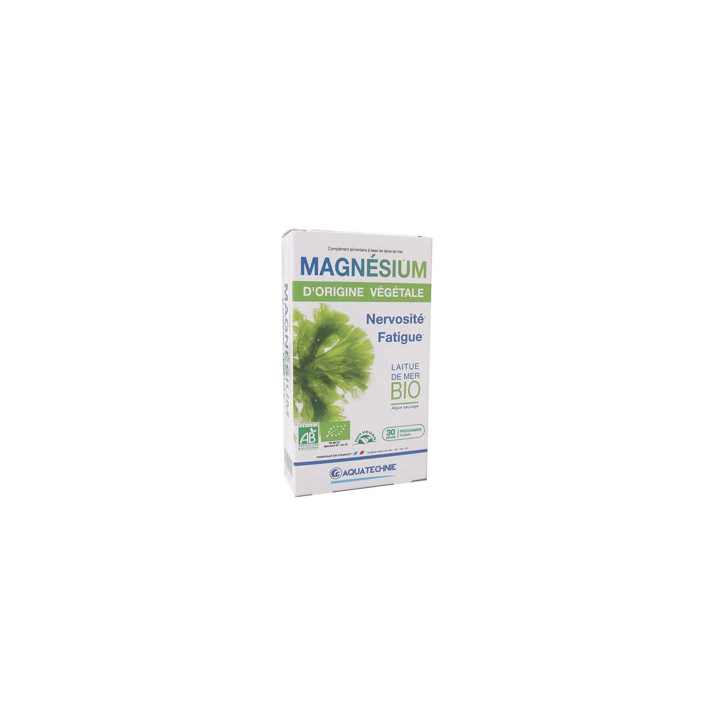 Biotechnie Magnésium d'origine végétale laitue de mer Bio - 30 gélules