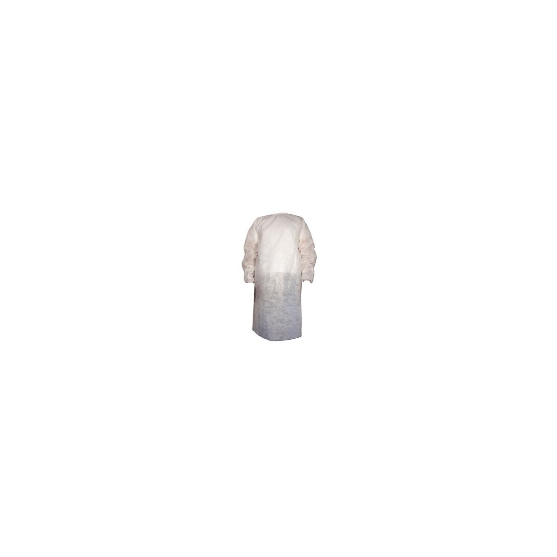 Blouse Polyprop. Blanche Poignets Droit