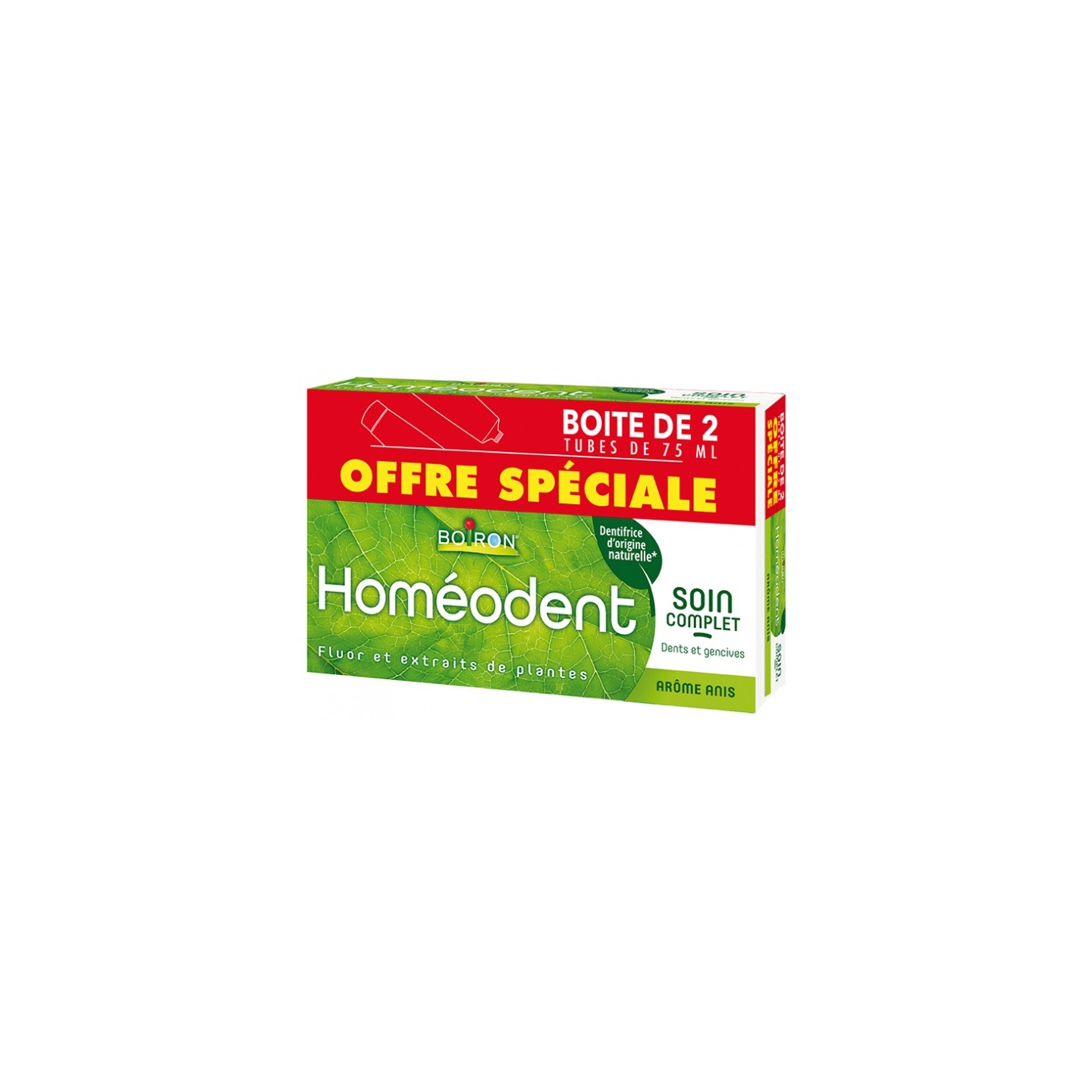 Boiron Homéodent Dentifrice anis - Lot de 2 x 75ml