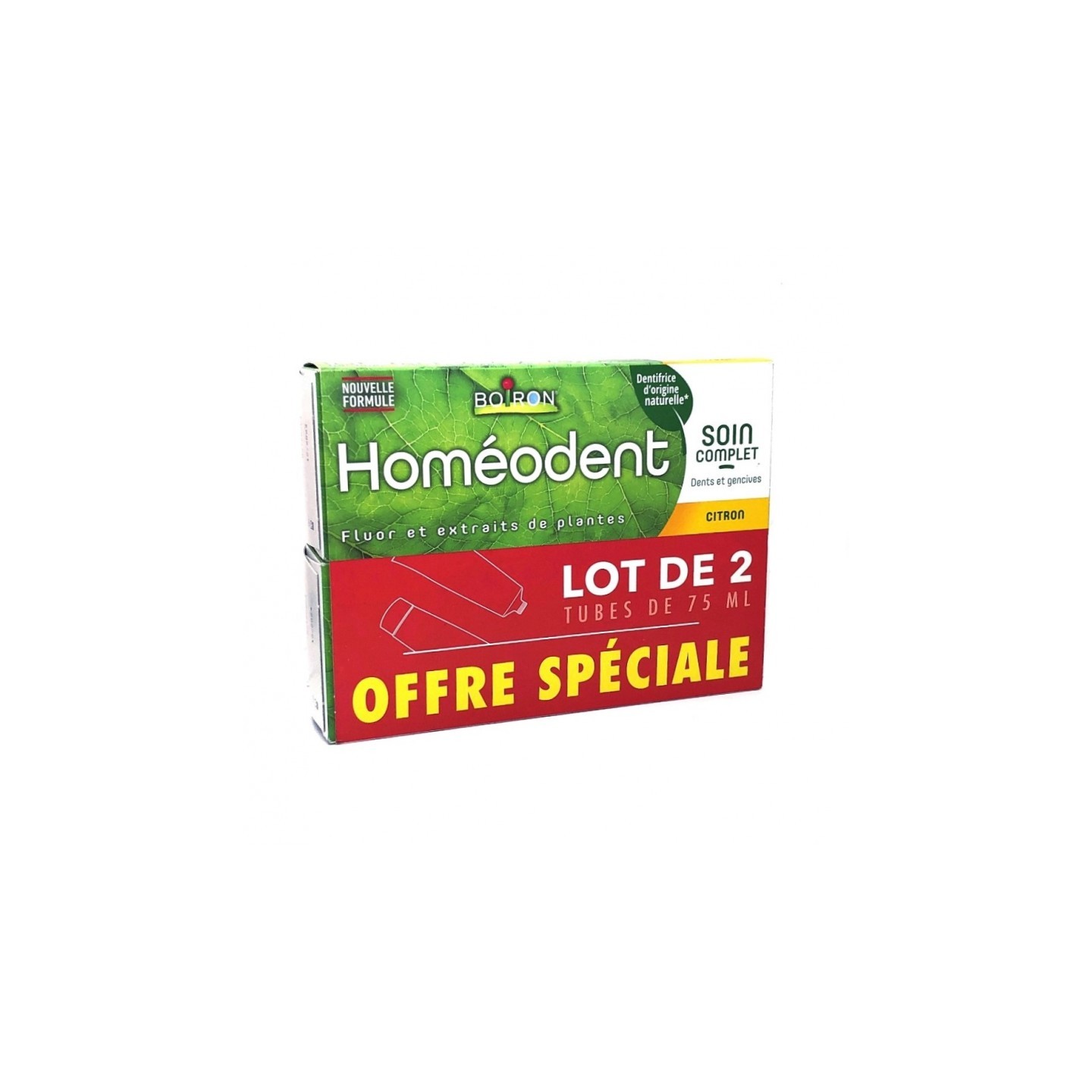 Boiron Homéodent Dentifrice citron - Lot de 2 x 75ml