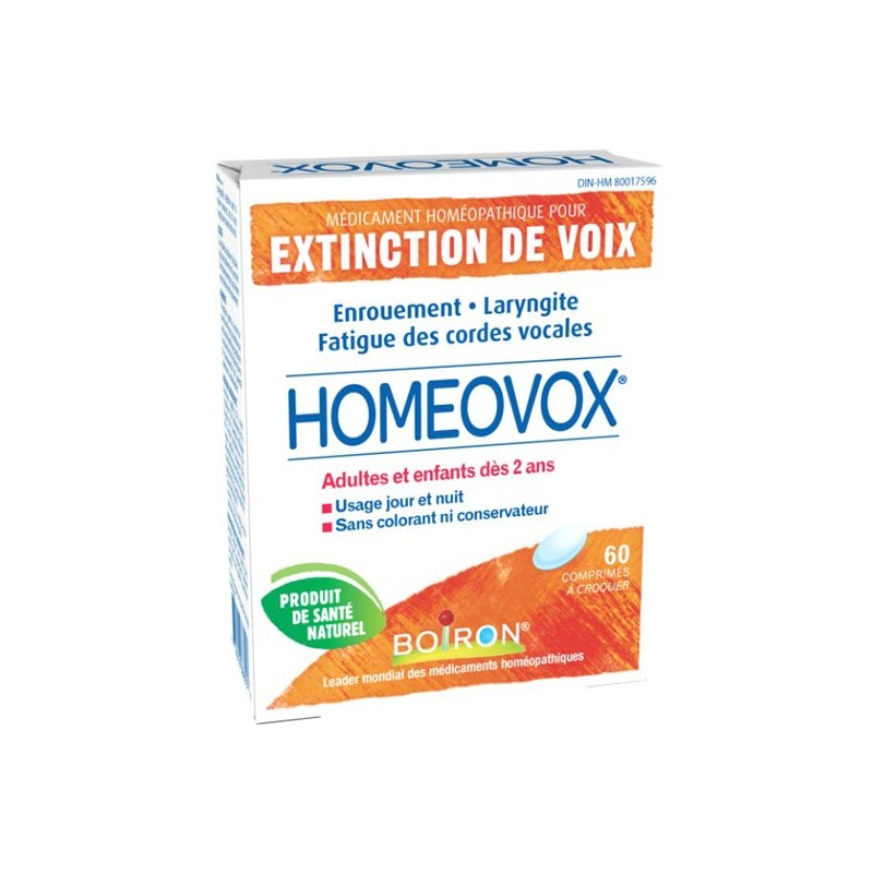 Pharmacie Bastille - Boiron homeovox 60 comprimés