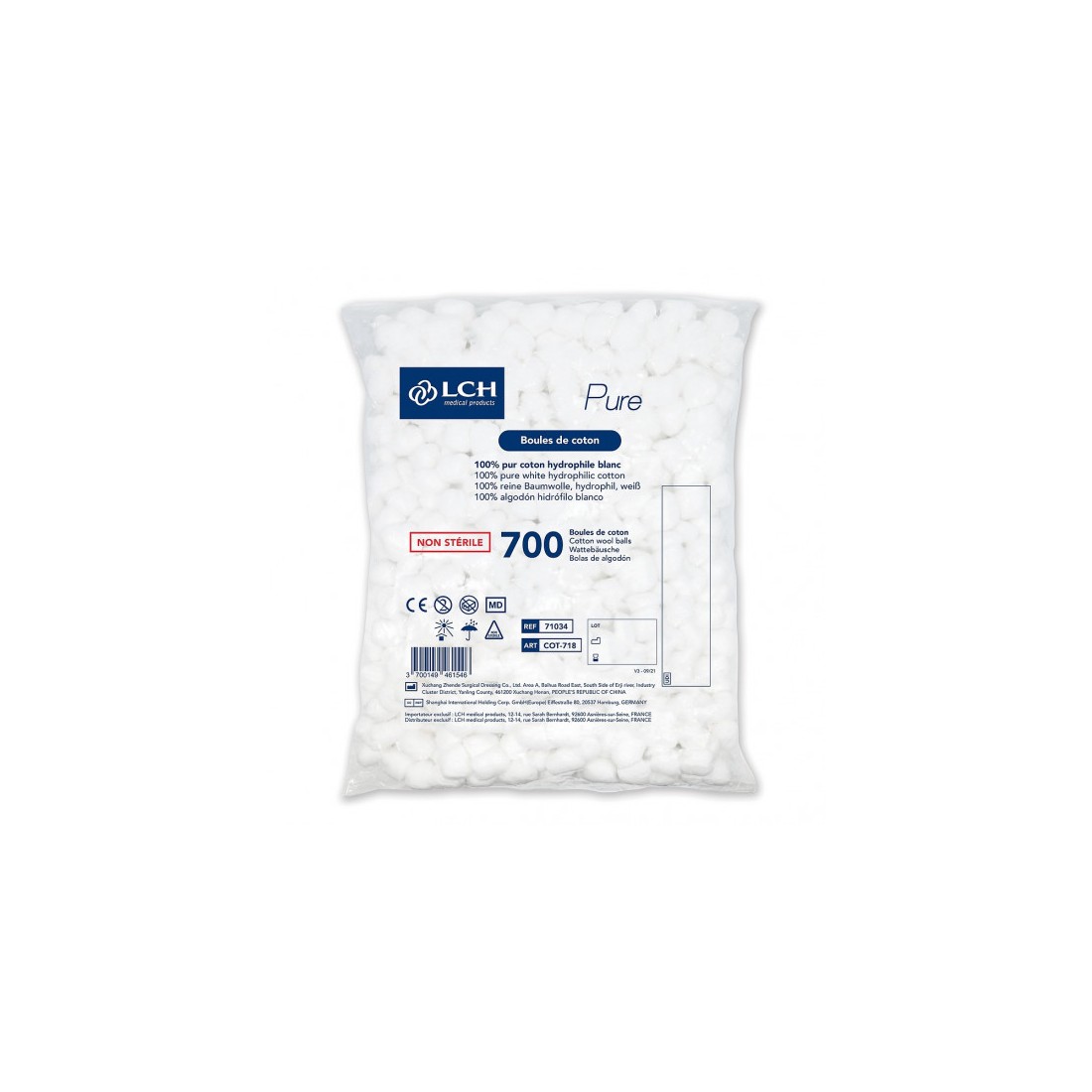 Boule de coton hydrophile OPTIMA PURE X700