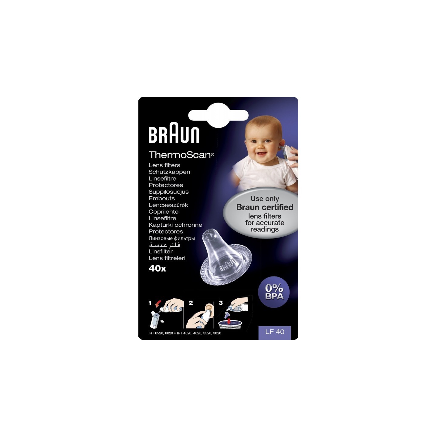 Braun Embouts auriculaires pour Thermoscan - 40 embouts
