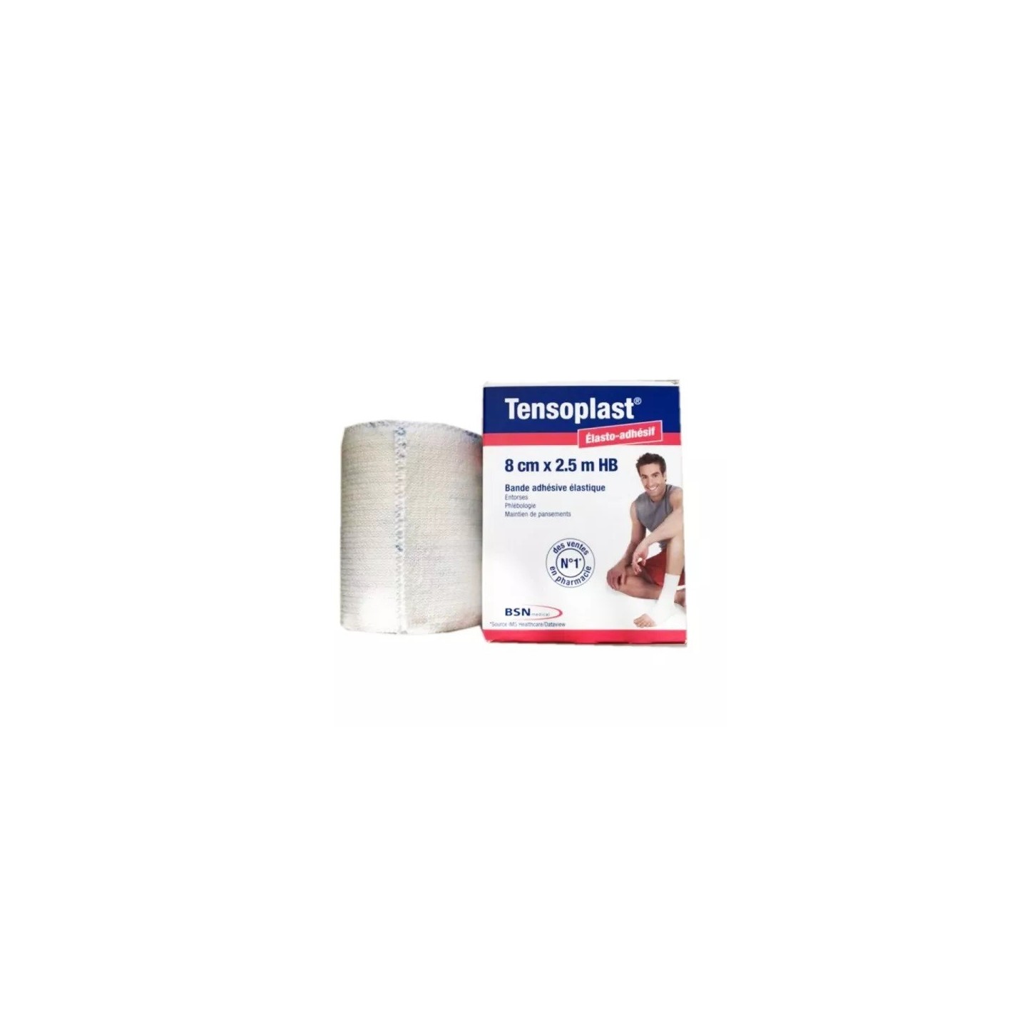 BSN Médical Tensoplast Bande adhésive élastique 8 cm x 2,5 m HB