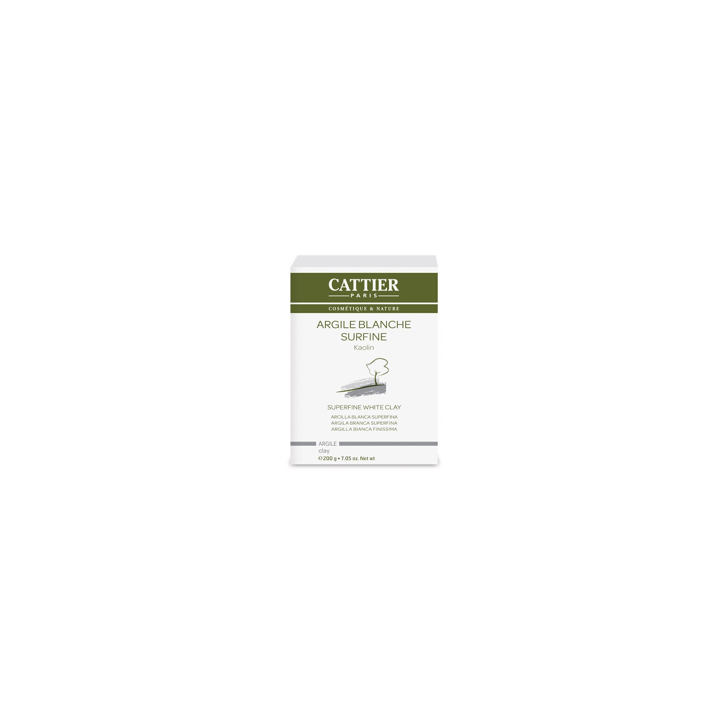 Cattier argile blanche surfine 200g