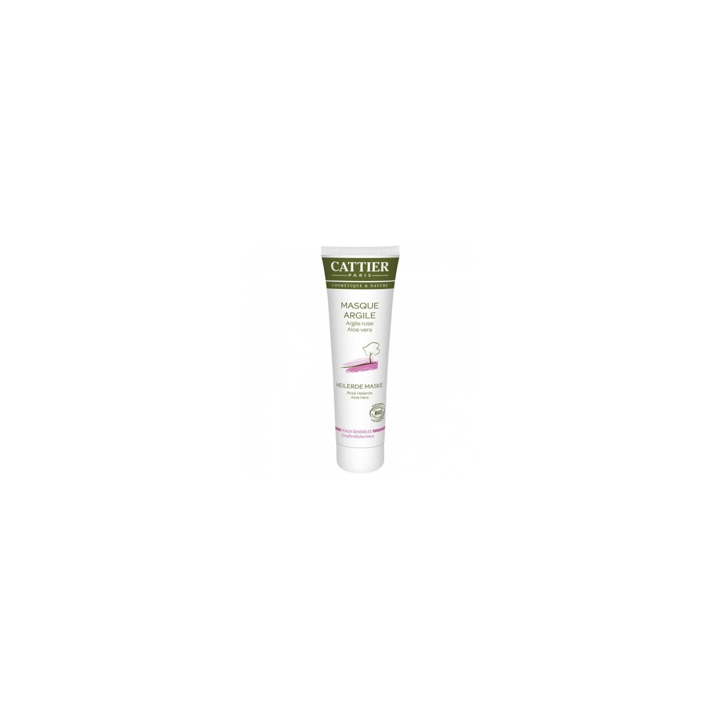 Cattier masque argile peaux sensibles 100ml