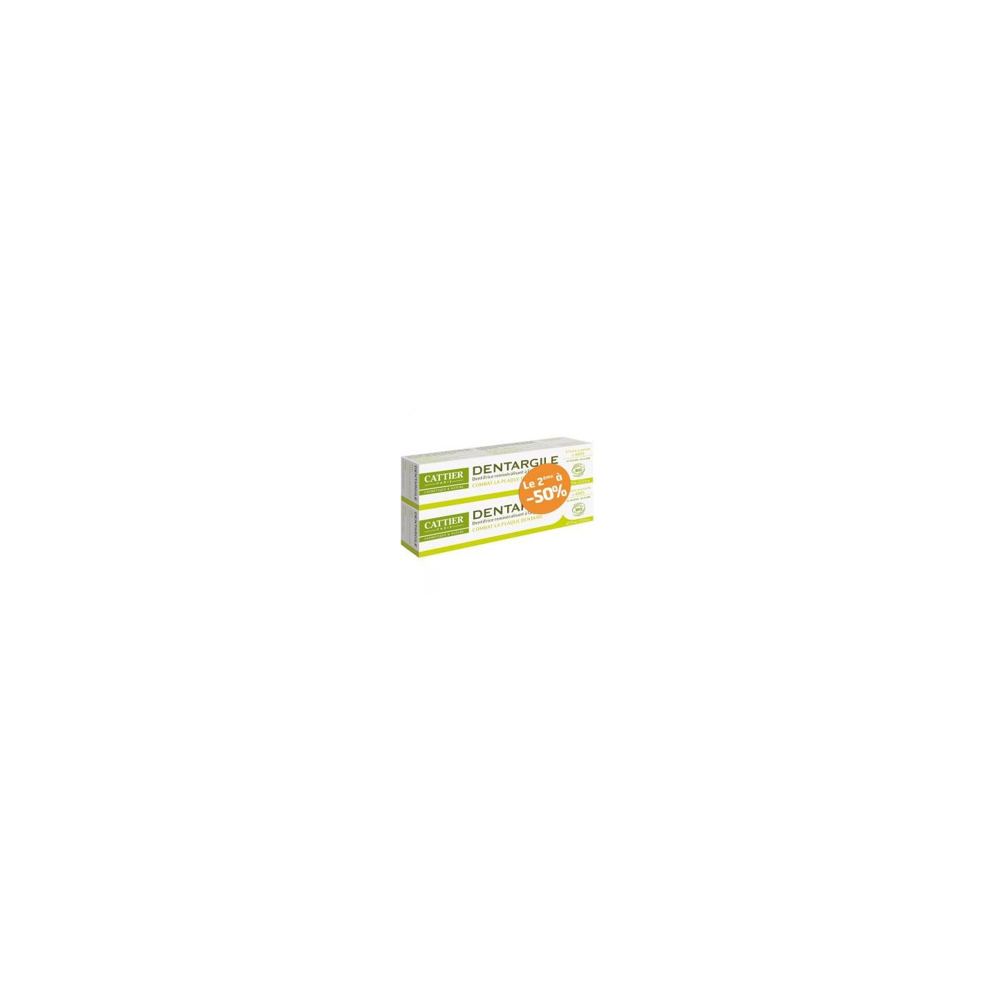 Cattier dentifrice dentargile anis 2 x75ml