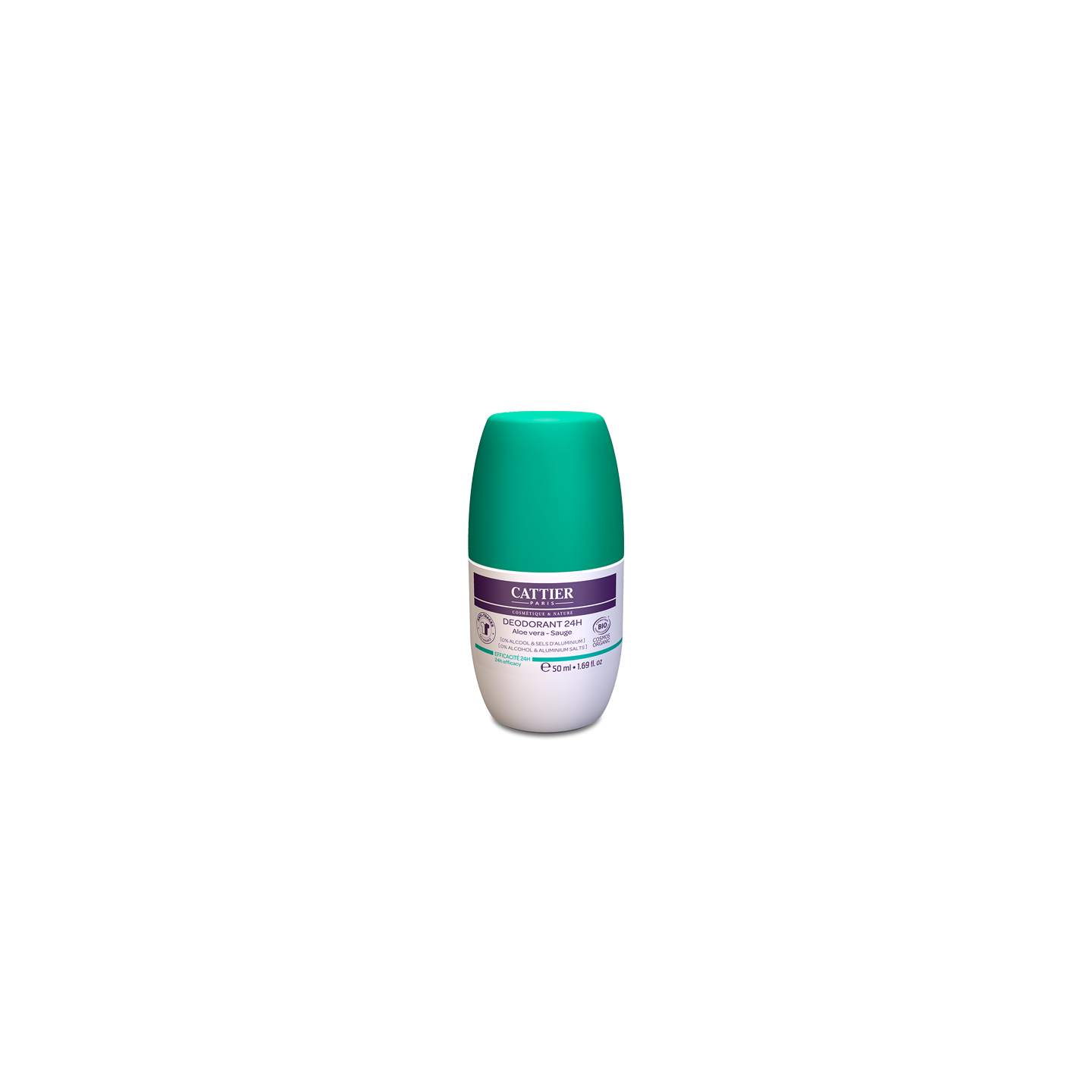 Cattier déodorant roll-on 24h - 50ml