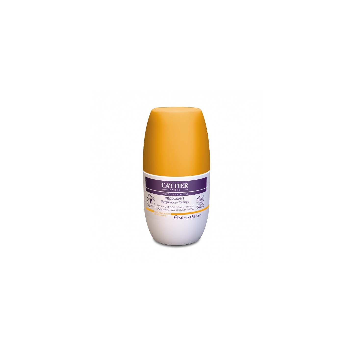 Cattier Déodorant roll-on fraîcheur agrume Bio - 50ml