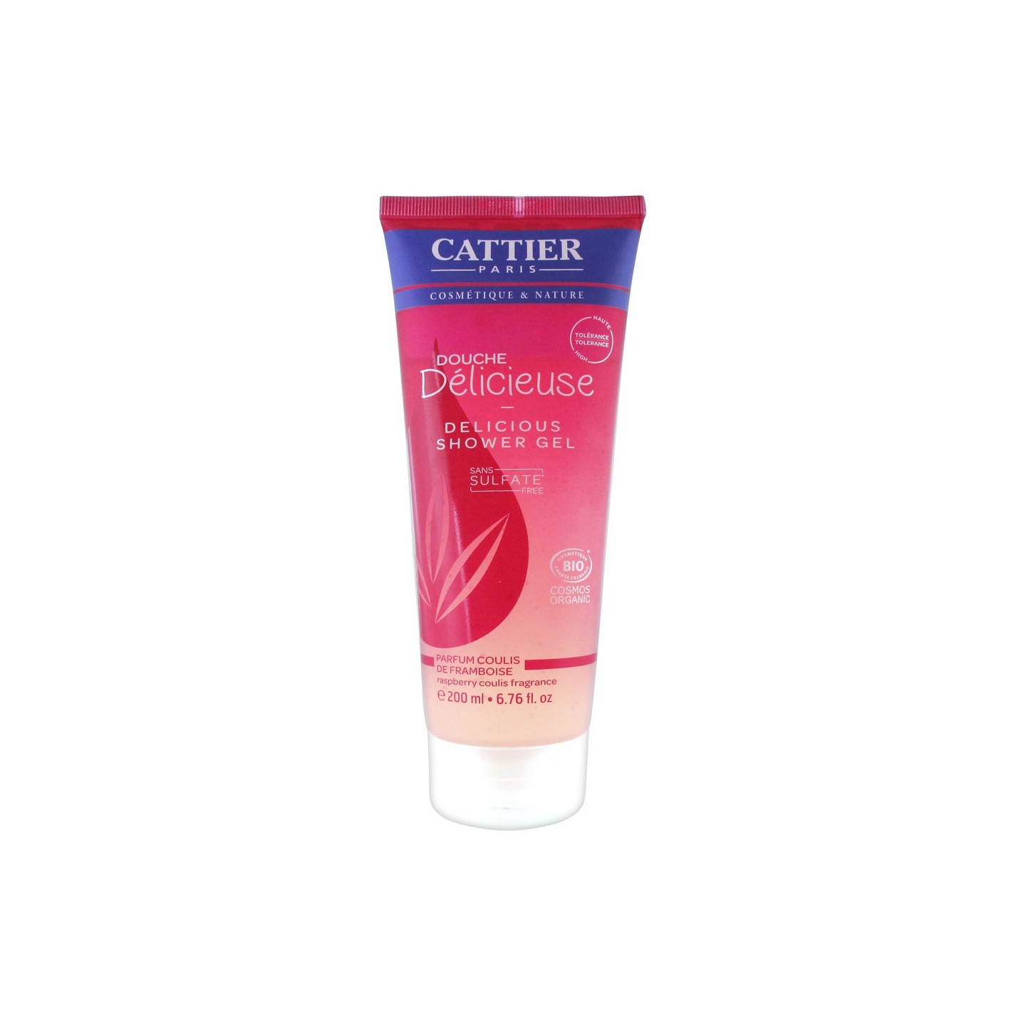 Cattier douche délicieuse parfum framboise 200ml