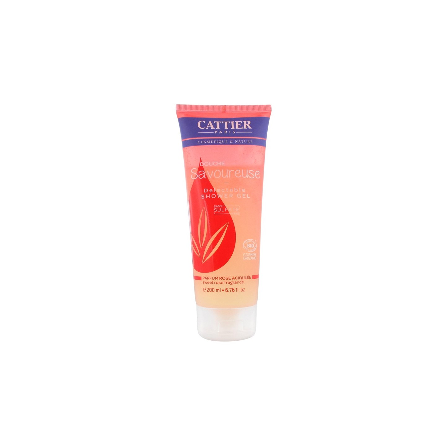 Cattier douche savoureuse parfum rose acidulée 200ml