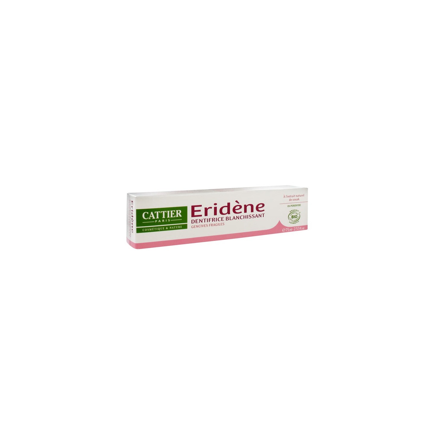 Cattier bio dentifrice eridene gencives fragiles 75ml