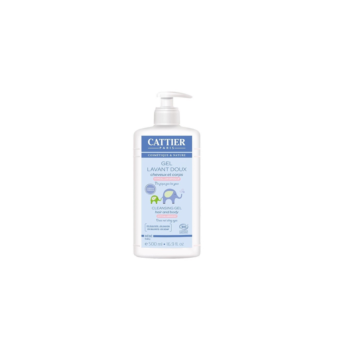 Cattier gel lavant doux bébé Bio - 500ml