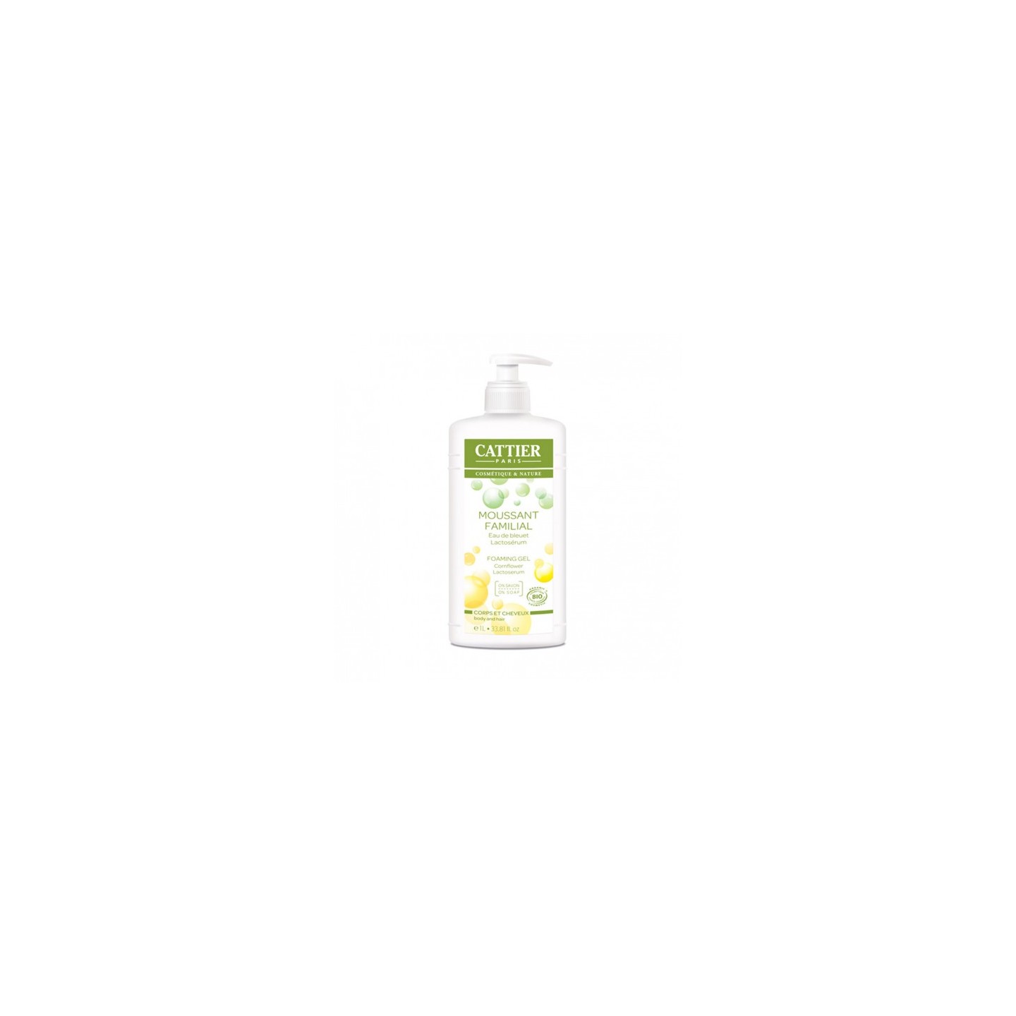 Cattier gel moussant familial 1l