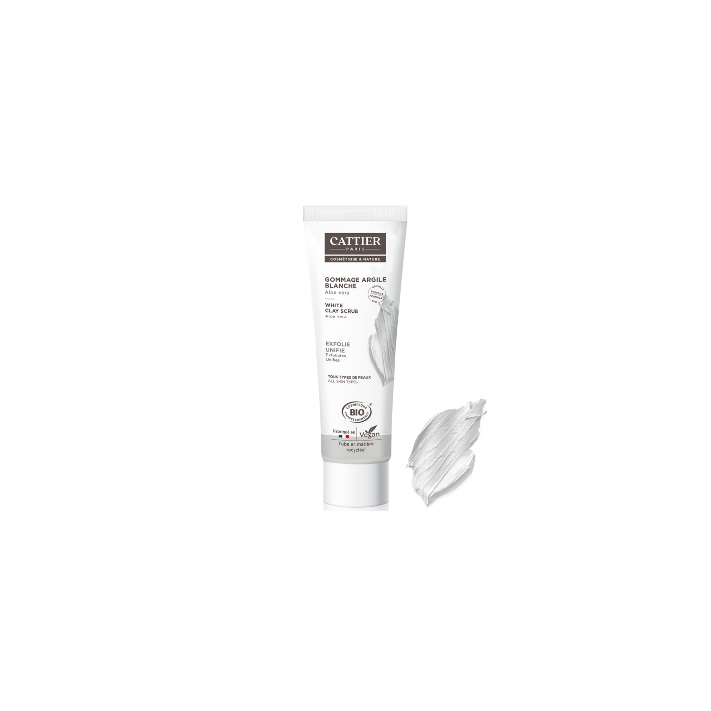 Cattier Gommage à l'argile blanche Bio - 100ml